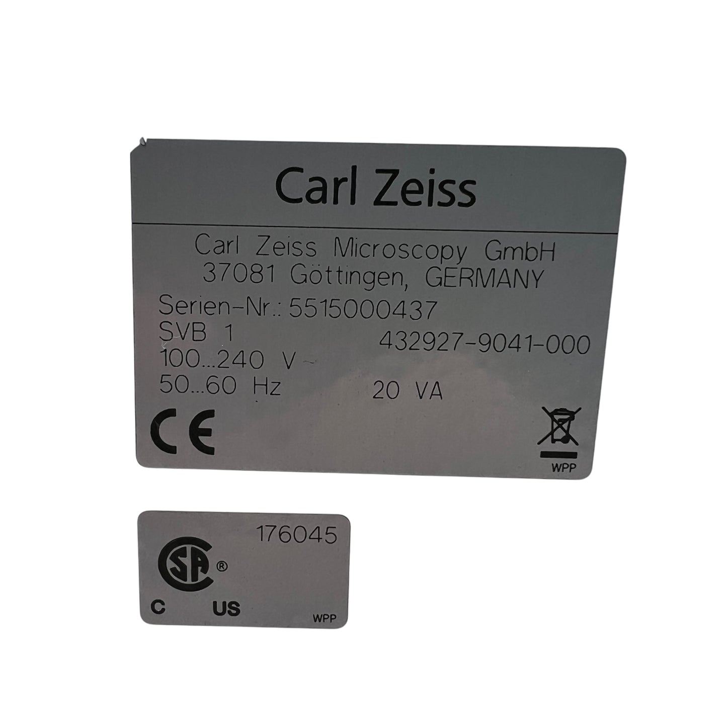 Carl Zeiss SVB 1 Microscope Camera Control Box 432927-9041-000