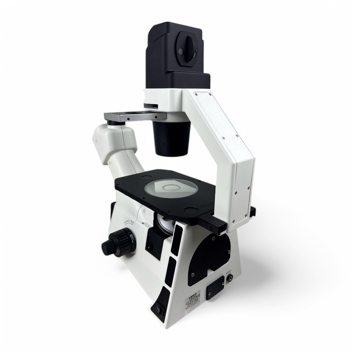 LAXCO LMI3000 Microscope Stand (LMI3-PH2) – No Objectives – Broken Binocular Head – Lamp Working