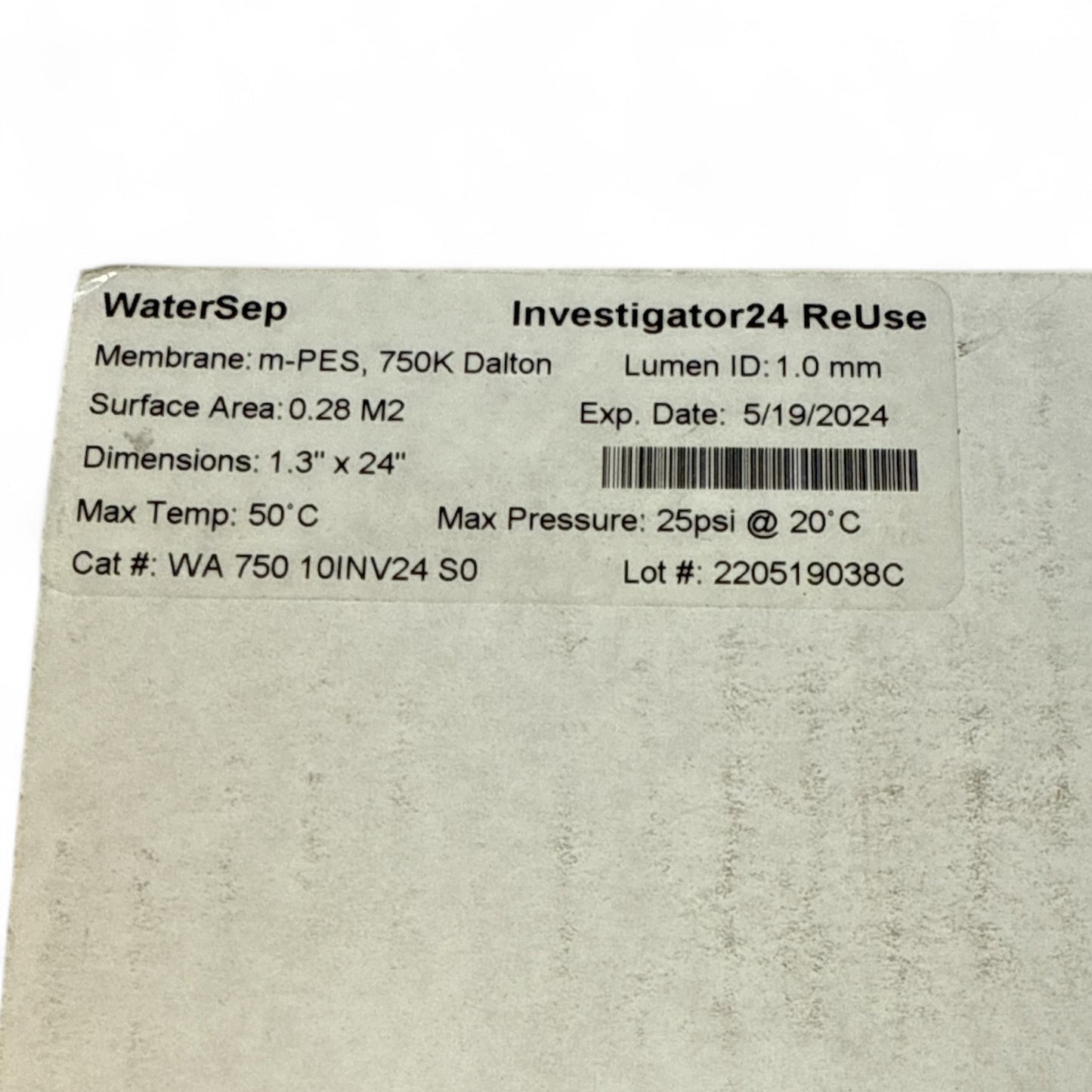 WaterSep Investigator24 ReUse Membrane Filter WA91010INV24S0 – 0.1μm (Best Offer)