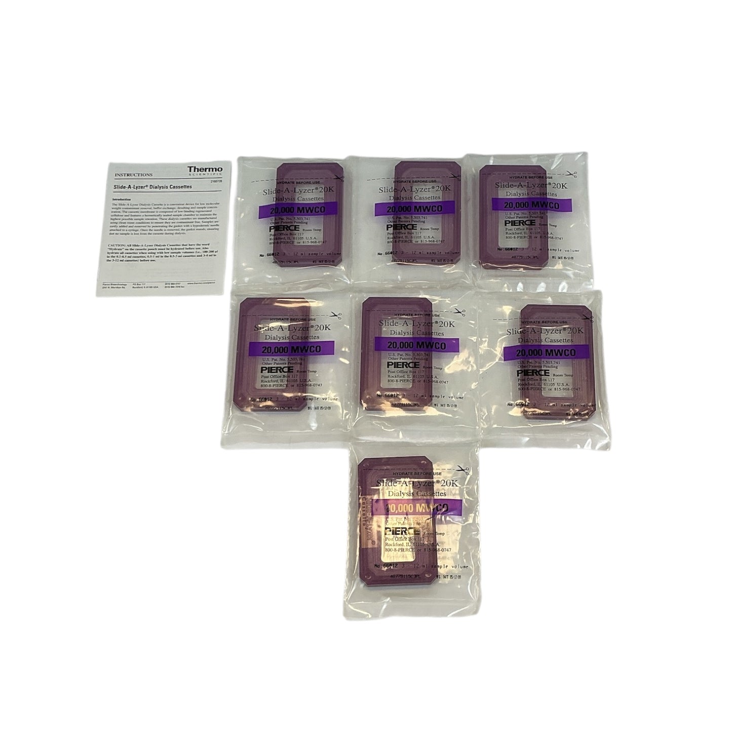 Thermo Scientific Slide-A-Lyzer Dialysis Cassette 66012 x7 (Best Offer!)