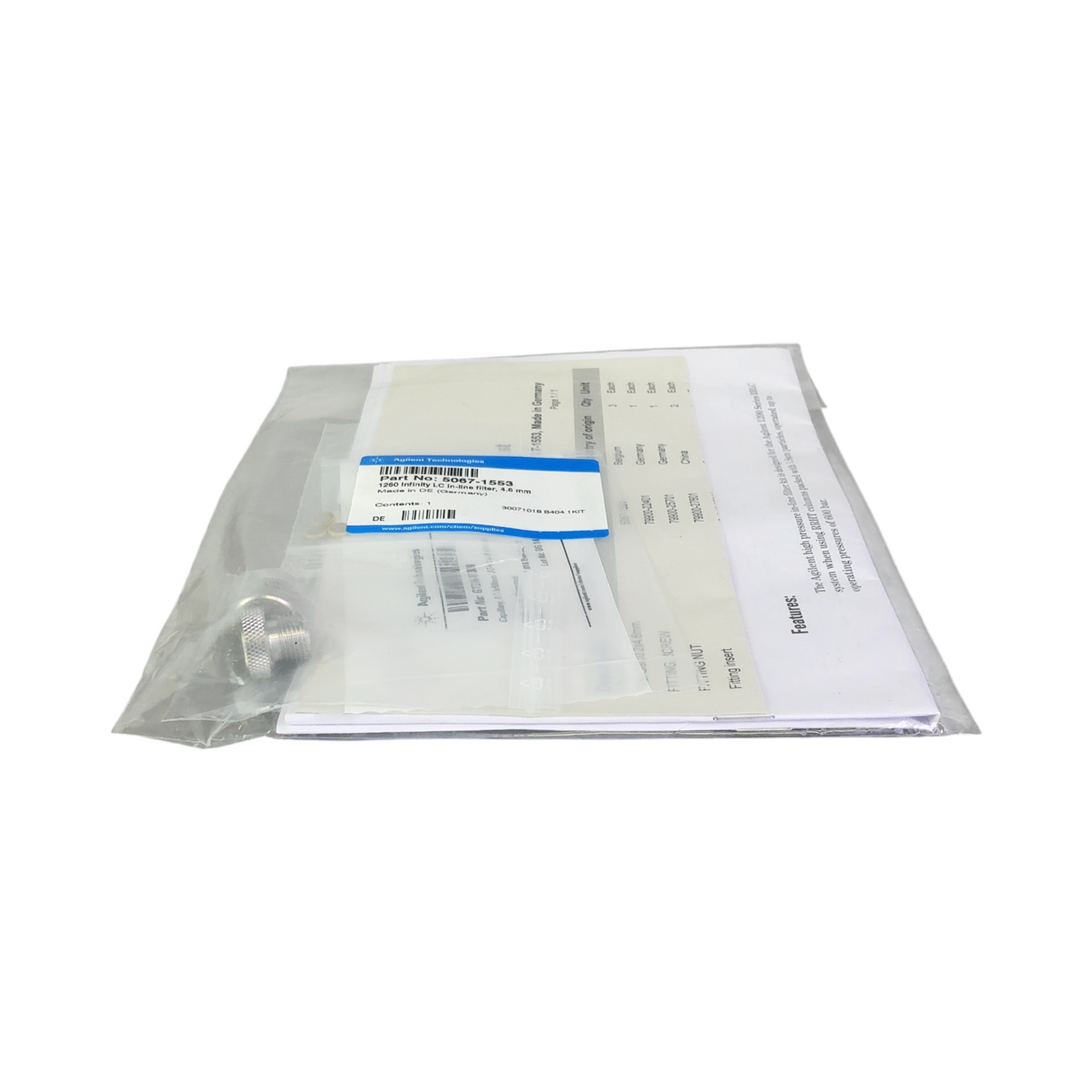 Agilent Technologies 5067-1553 1260 Infinity LC In-Line Filter 4.6mm NEW | Ships Fast from Mr. Scientific - Image 3
