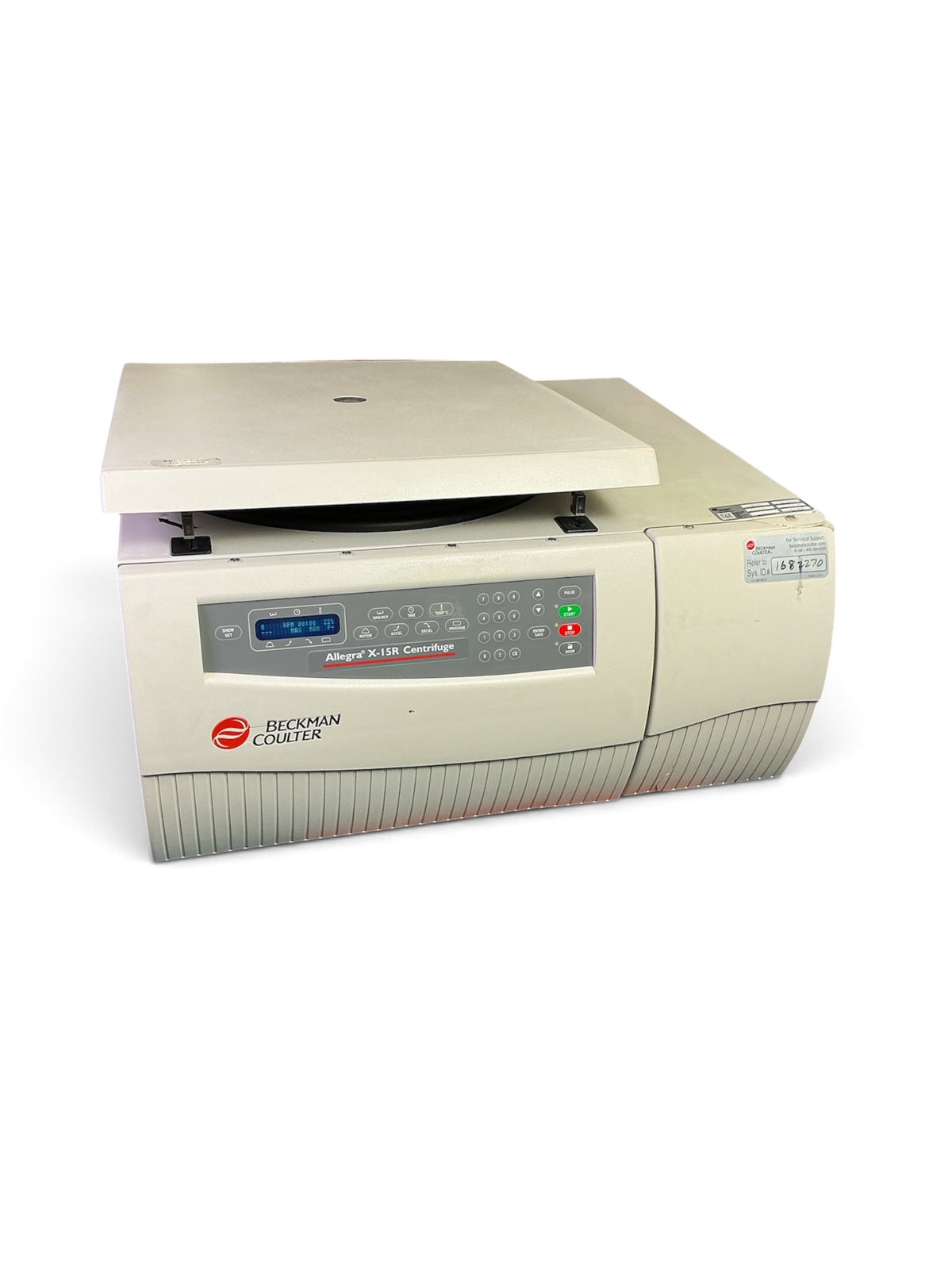 Beckman Coulter Allegra X-15R Refrigerated Benchtop Centrifuge w 4x750mL Aries Rotor 392932, SX4750A - Image 1