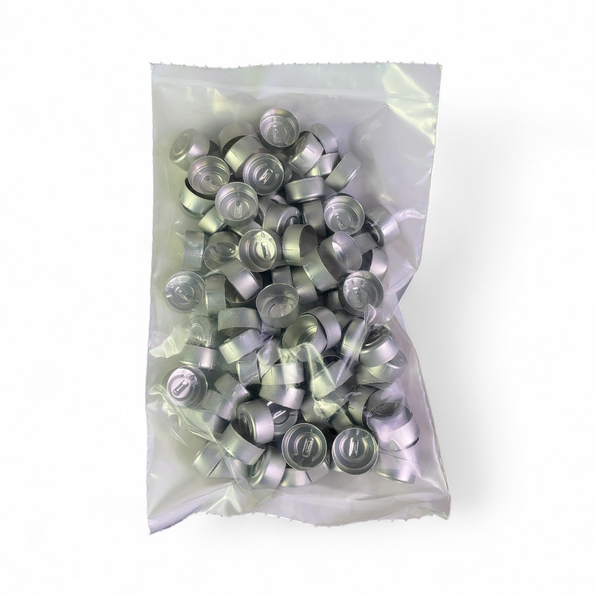 Duran Wheaton Kimble 13mm Natural Aluminum Unlined Tear-Off Seals - 1900ct 224192-01 | Safe & Secure Shipping - Image 3