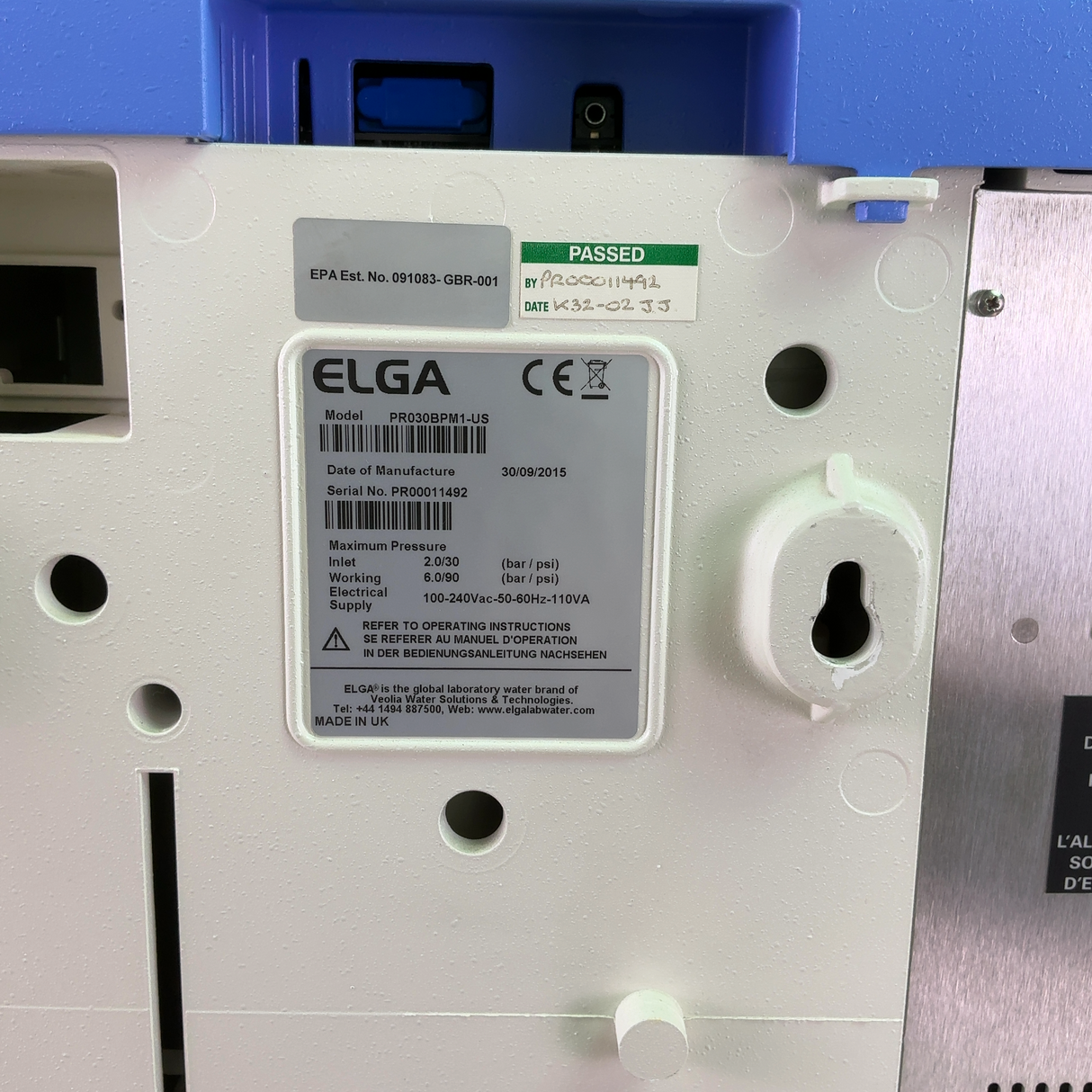 ELGA PureLab Prima Lab Water Purification System PR030BPM1-US (Best Offer!) | Order Direct and Save - Image 11
