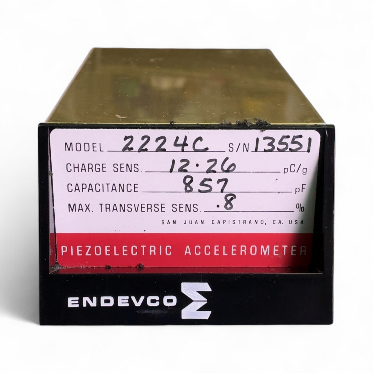 Endevco Mini General Purpose PE Accelerometer 2224C 12.26 pC/g Sensor (Best Offer!) | Mr. Scientific - Image 12