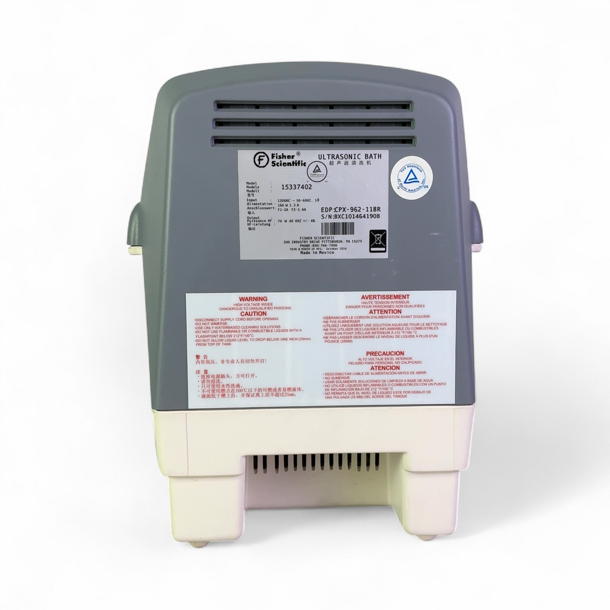Fisher Scientific 15337402 1.9 Litre Ultrasonic Bath WORKS (Best Offer!) | Ships Fast from Mr. Scientific - Image 8