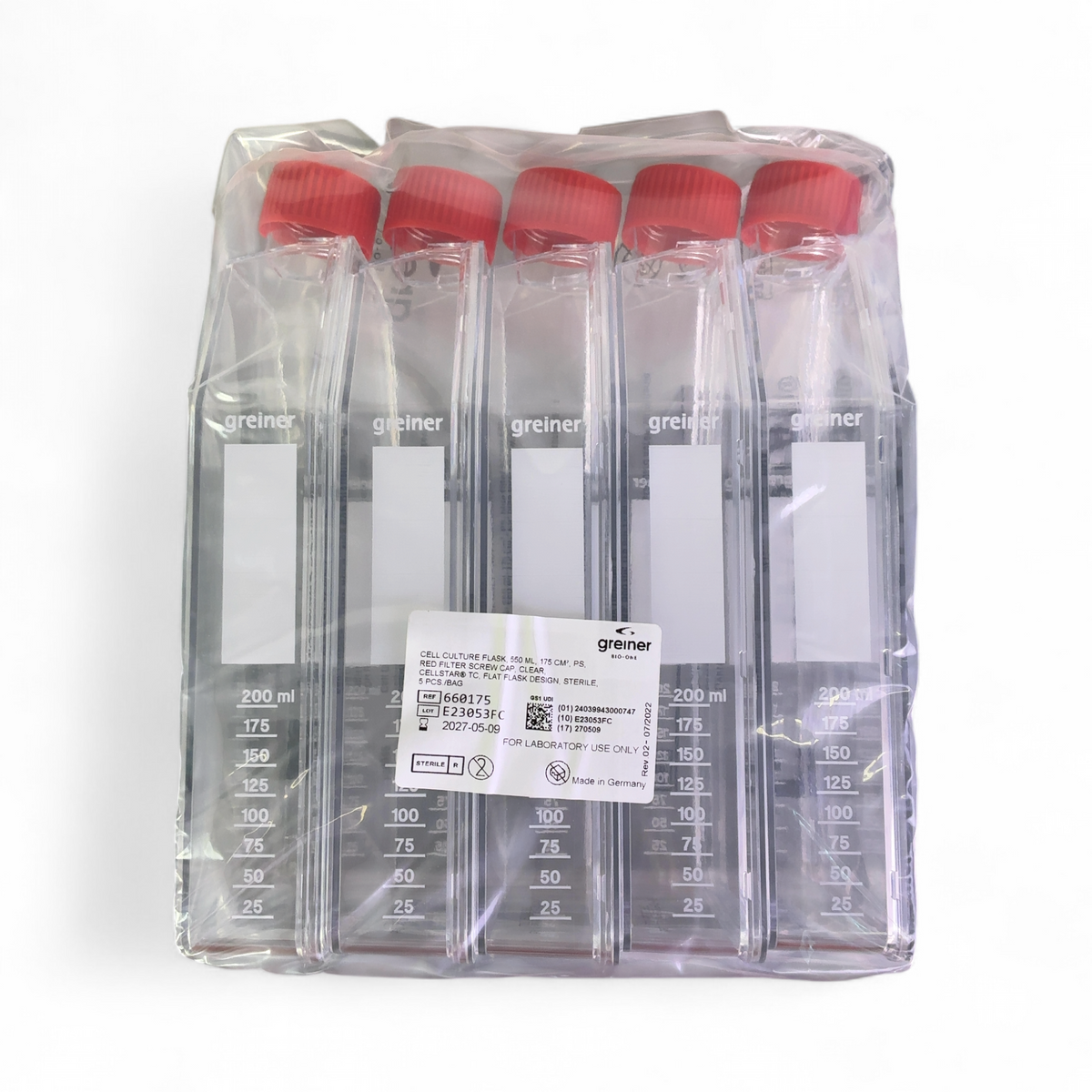 Greiner Bio-One Cellstar 550mL Flat Design Cell Culture Flasks, 50/cs 660175; EXP 5-2027 | Ships Fast from Mr. Scientific - Image 4