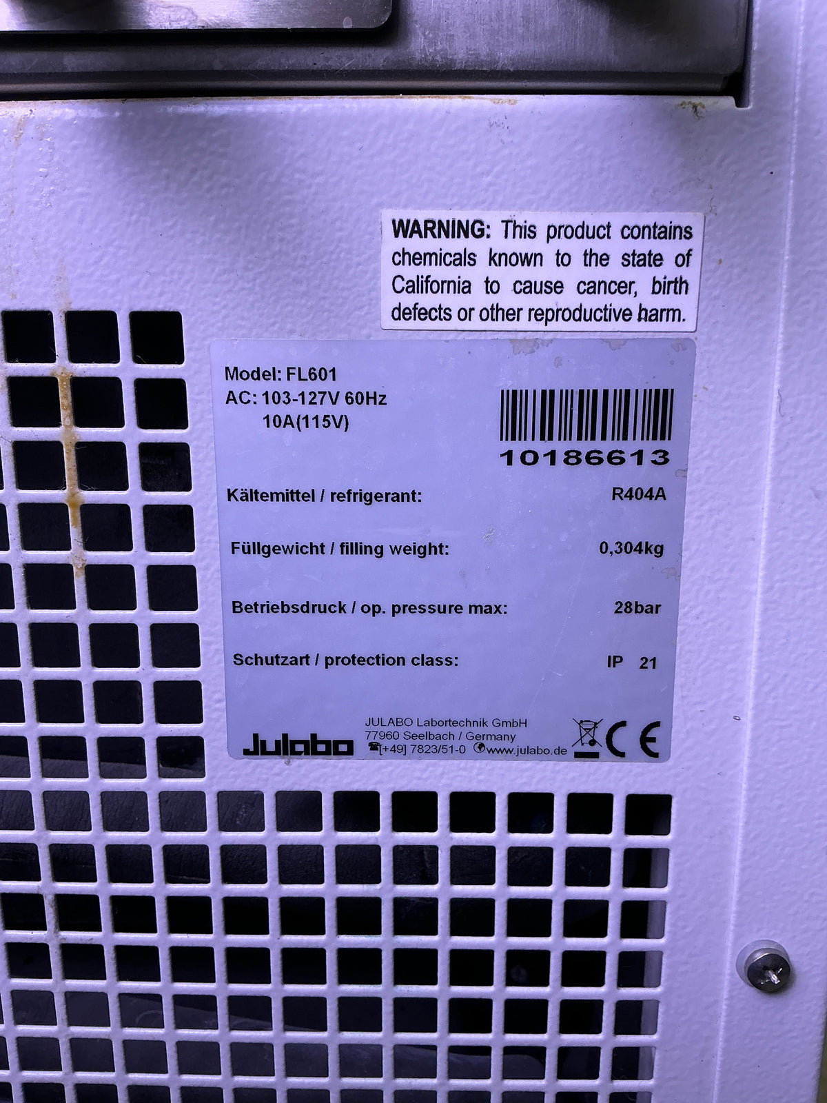 Julabo FL601 Laboratory Benchtop 28bar Recirculating Chiller | Mr. Scientific - Image 11