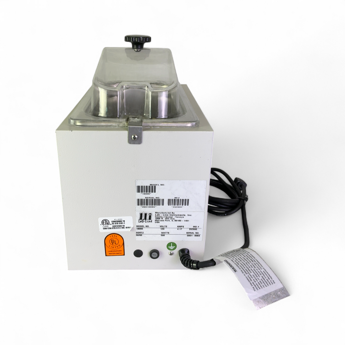 Lab-Line Aquabath 18000 5L Water Bath - Tested/Works (Best Offer!) | Ships Fast from Mr. Scientific - Image 6