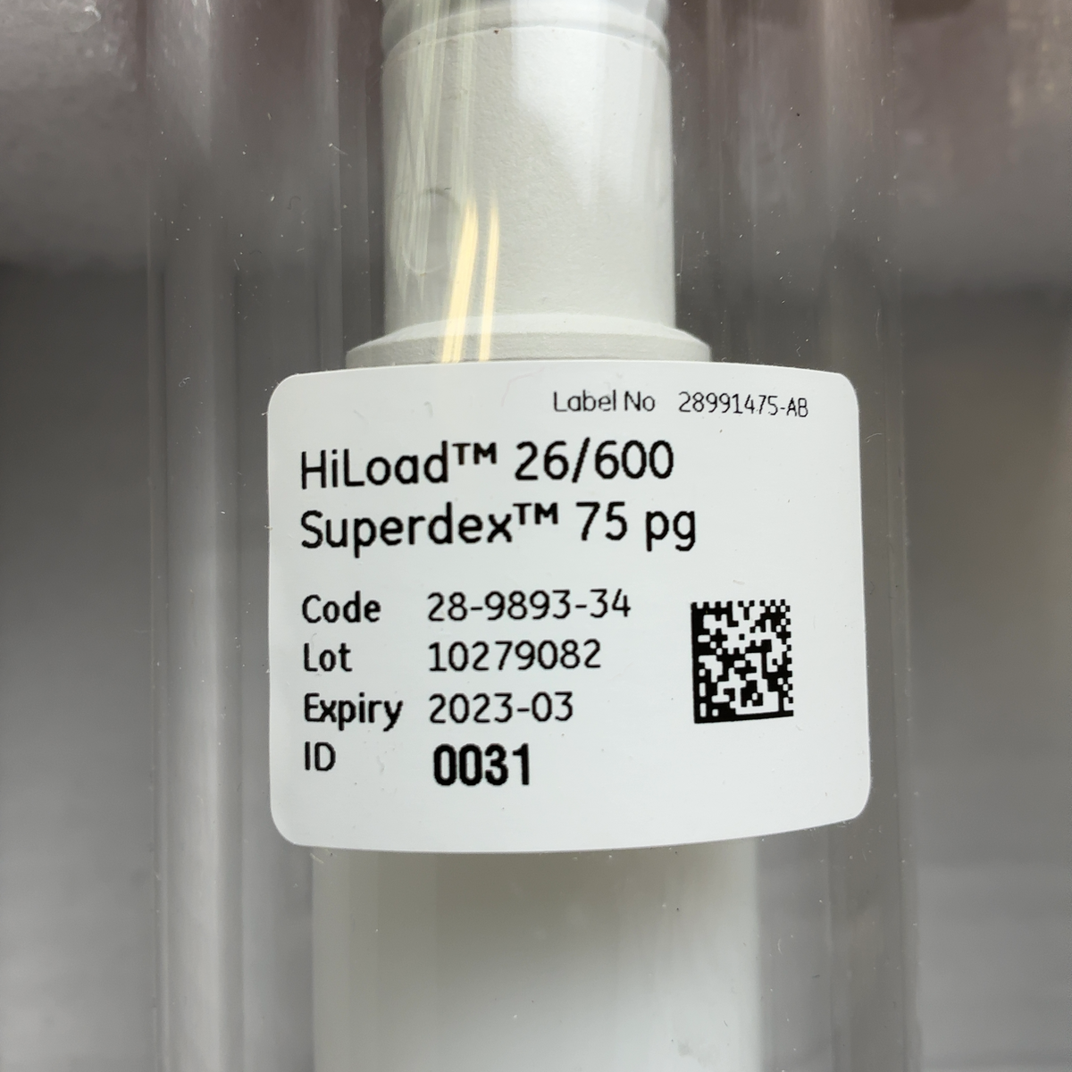NEW GE Healthcare HiLoad 26/600 Superdex 75 pg Chromatography Column 28-9893-34; EXP 2023 - Image 10
