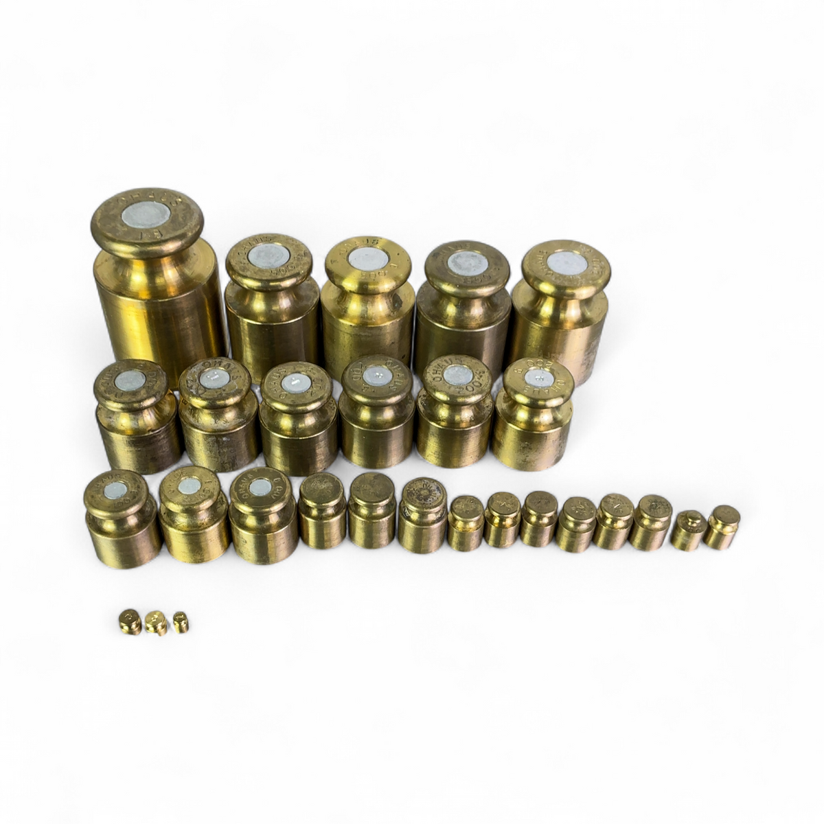 Ohaus Brass Precision Calibration Weight Lot; 1kg to 1mg (BO!) | Order Direct and Save - Image 2