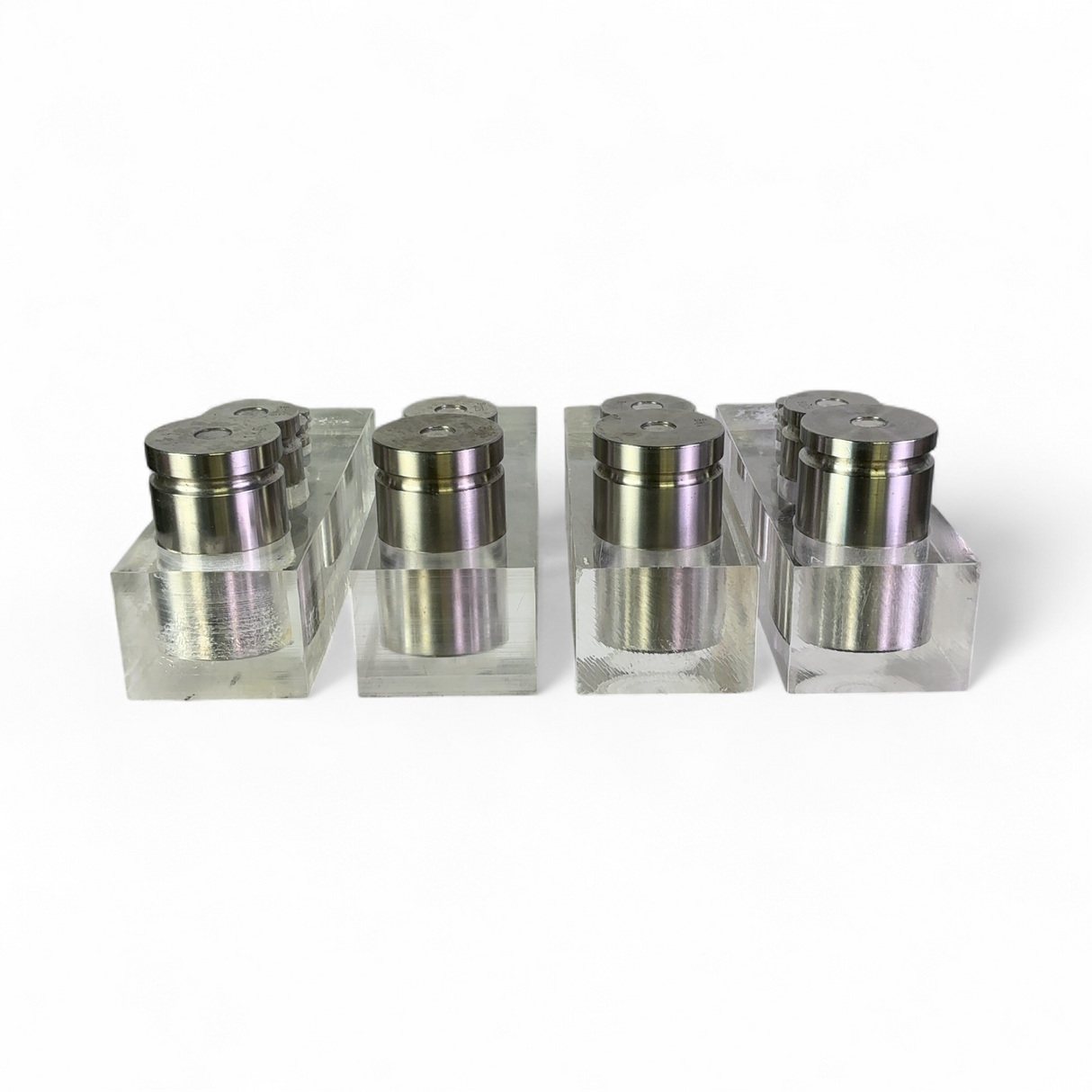 Ohaus Calibration Weight Set in Acrylic Stands 1kg 500g 100g 20g Lot of 4 | Ships Fast from Mr. Scientific - Image 2