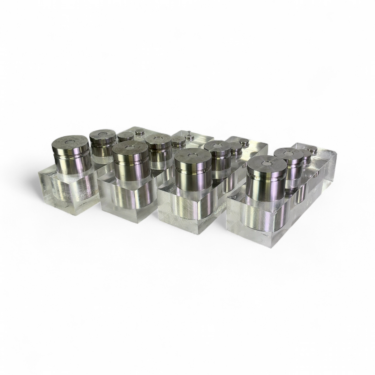 Ohaus Calibration Weight Set in Acrylic Stands 1kg 500g 100g 20g Lot of 4 | Ships Fast from Mr. Scientific - Image 3