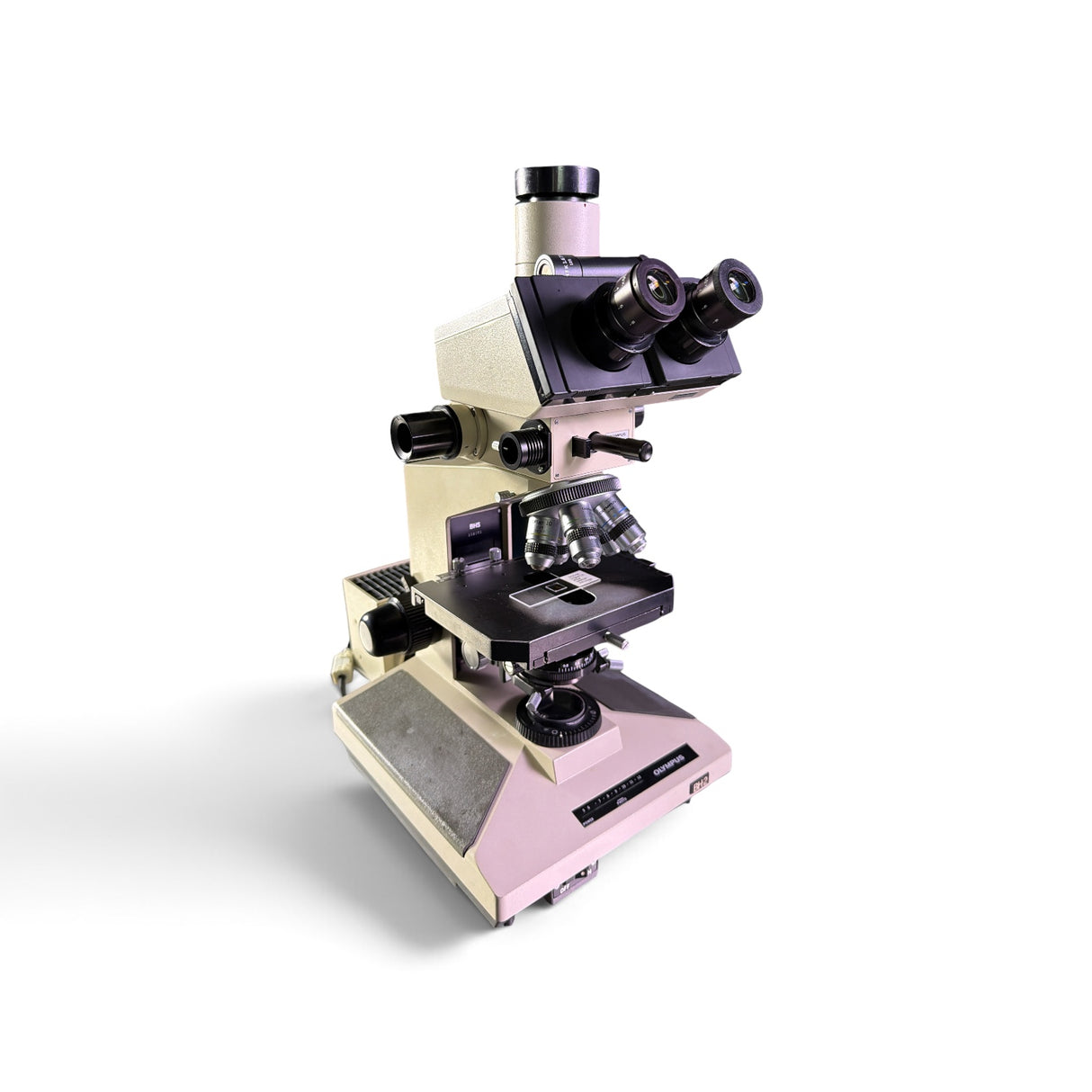 Olympus BH-2 BHS 5-Headed Teaching Microscope w/ DPlan Objectives, AmScope MD35 - Image 11