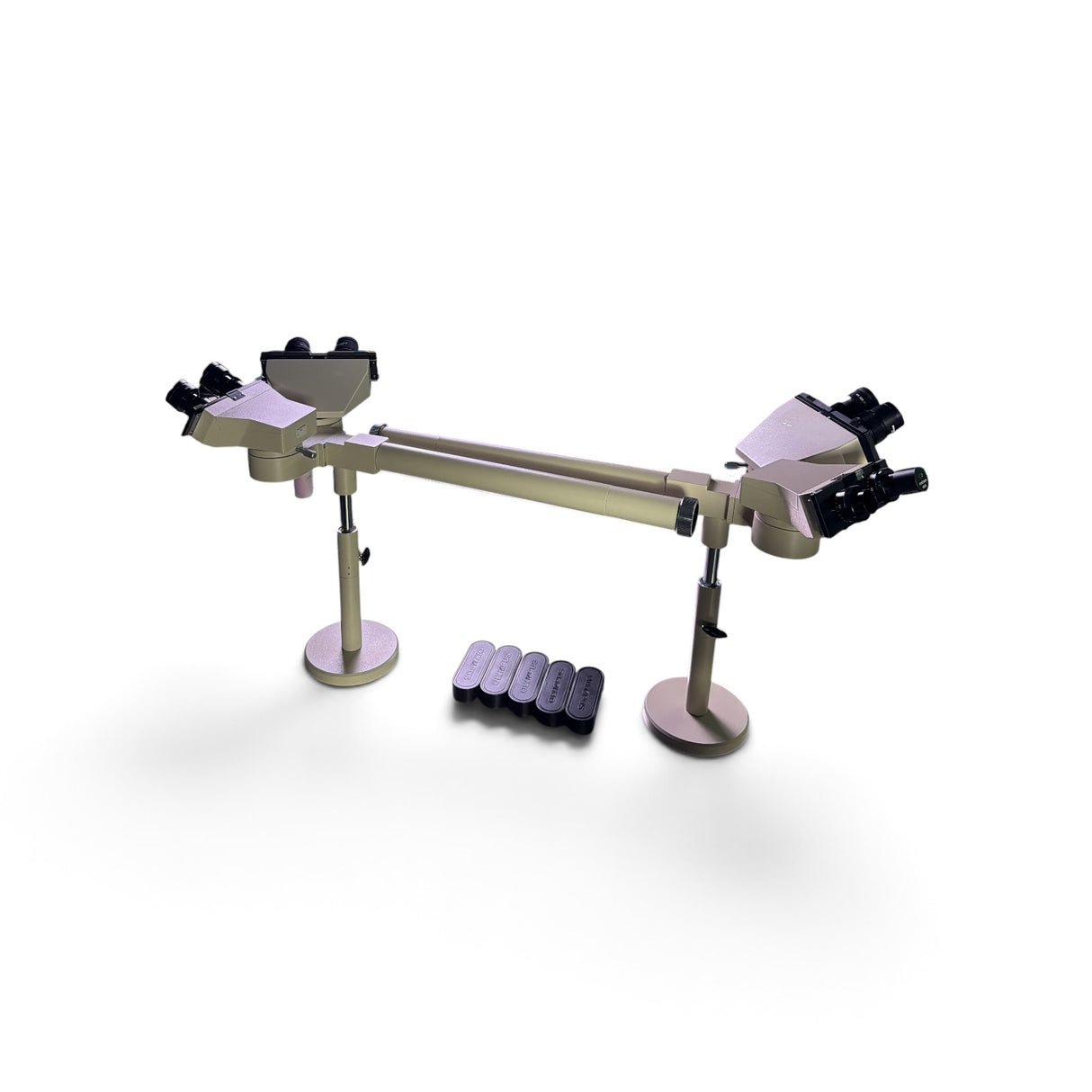 Olympus BH-2 BHS 5-Headed Teaching Microscope w/ DPlan Objectives, AmScope MD35 - Image 14