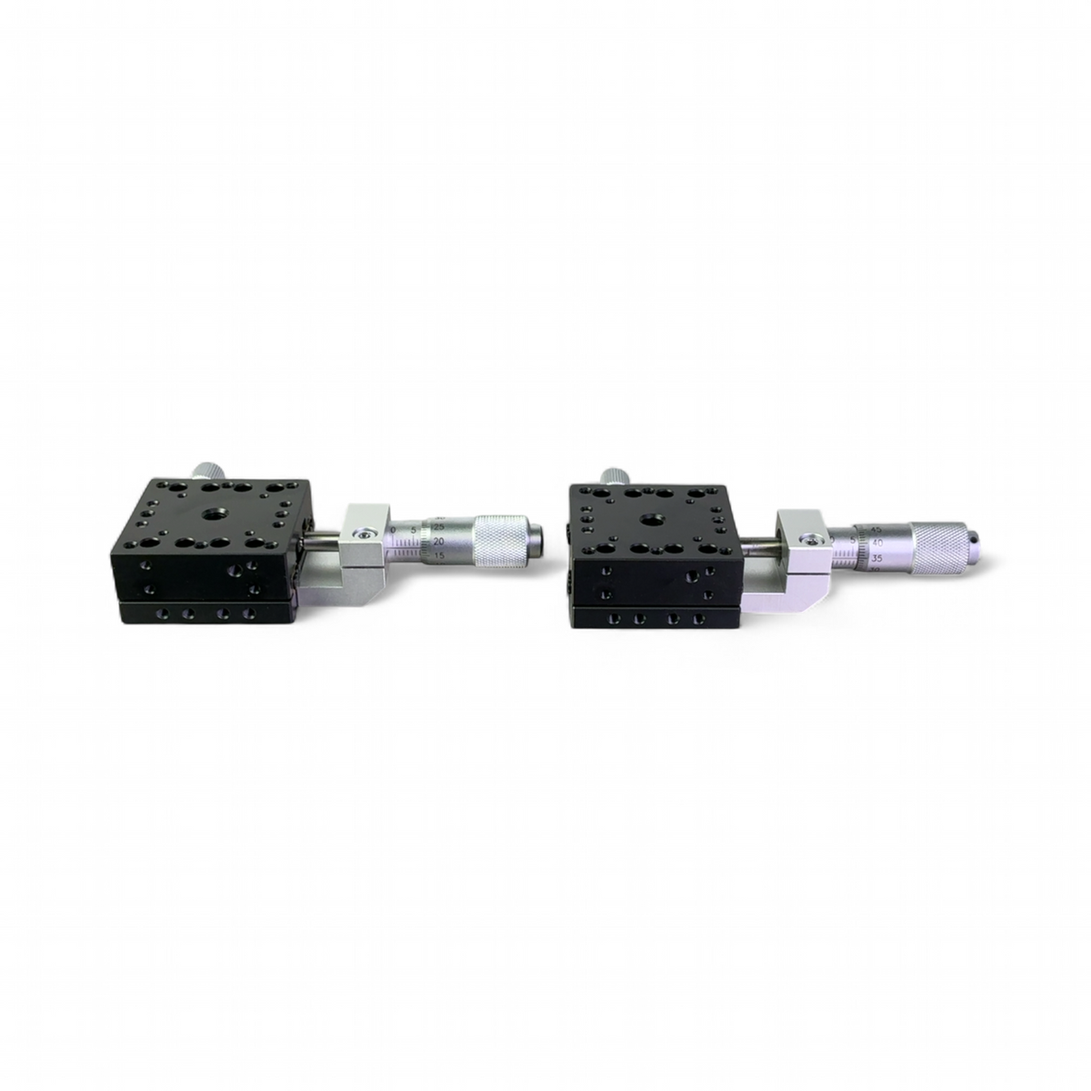 OptoSigma 40x40mm Crossed Roller Bearing X-Axis Stage w Center Micrometer TAM-401C - Lot of 2x - Image 4