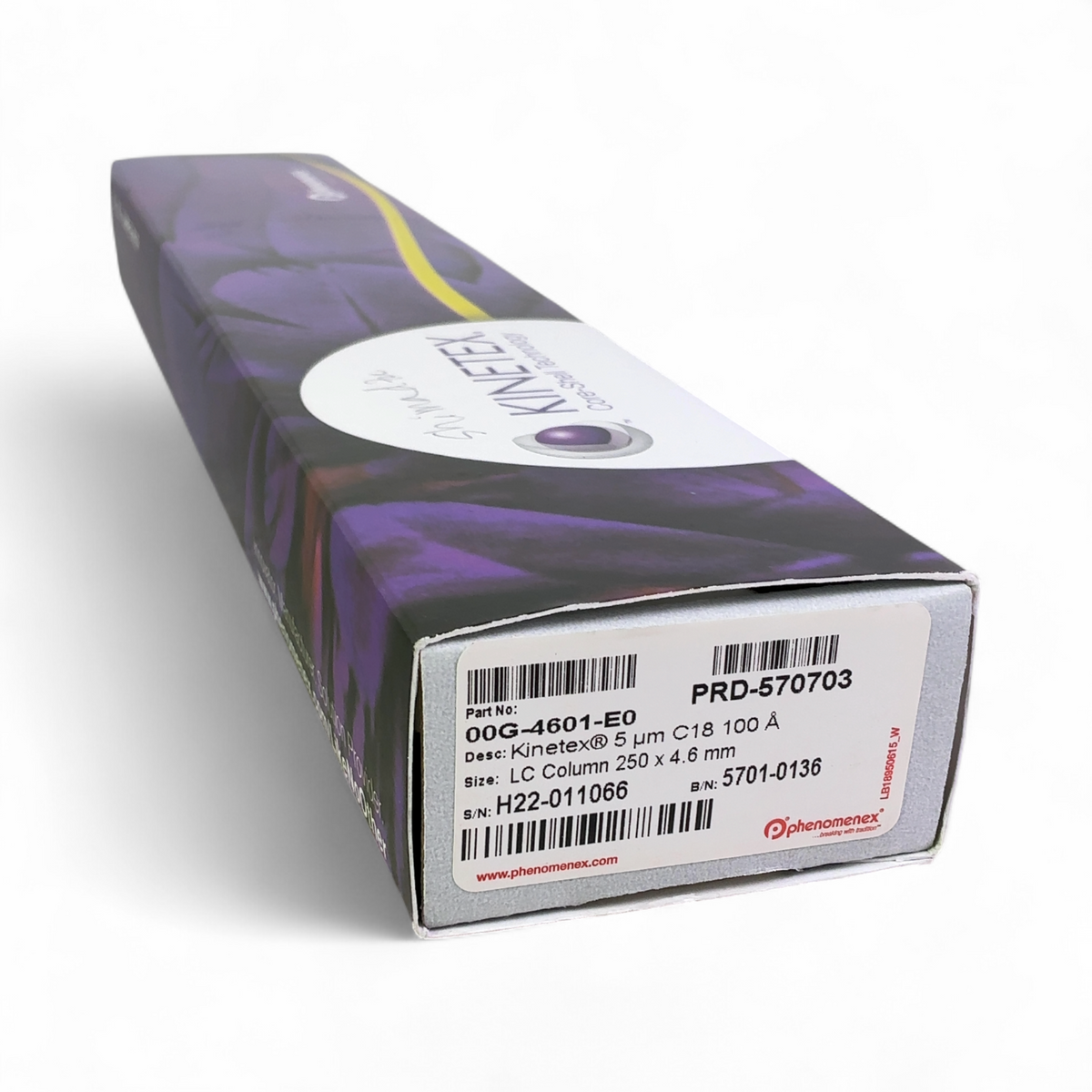 Phenomenex Kinetex 5µm C18 100Å LC Column, 250 x 4.6 mm, 00G-4601-E0 - Image 1