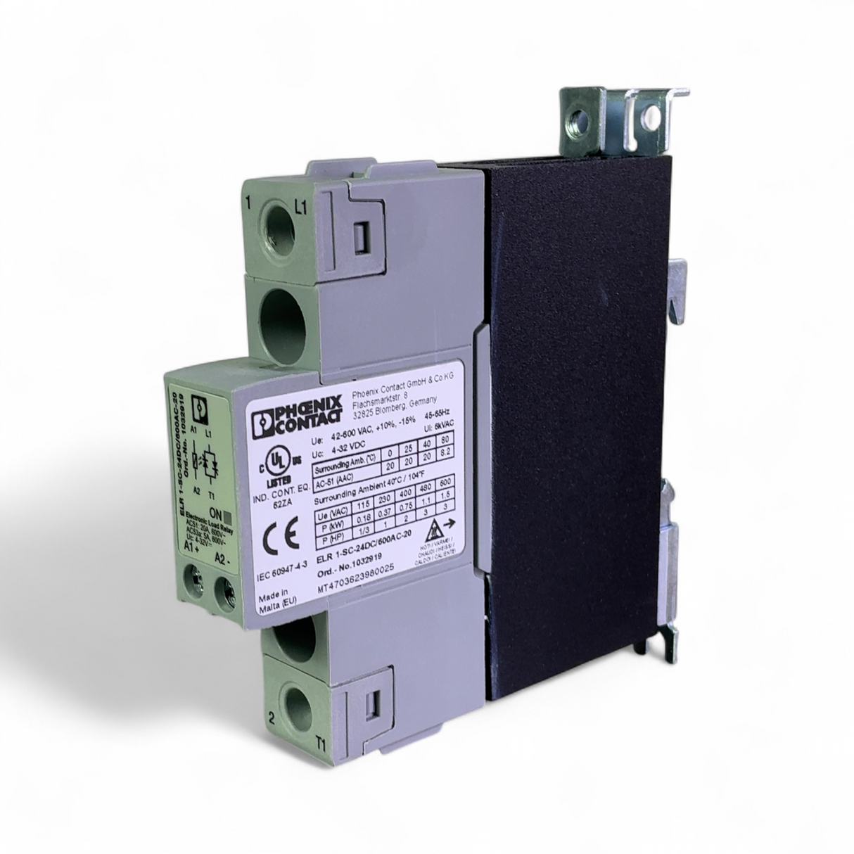 Phoenix Contact Single Phase Solid State Contactor ELR 1-SC-24DC/600AC-20 | Ships Fast from Mr. Scientific - Image 8