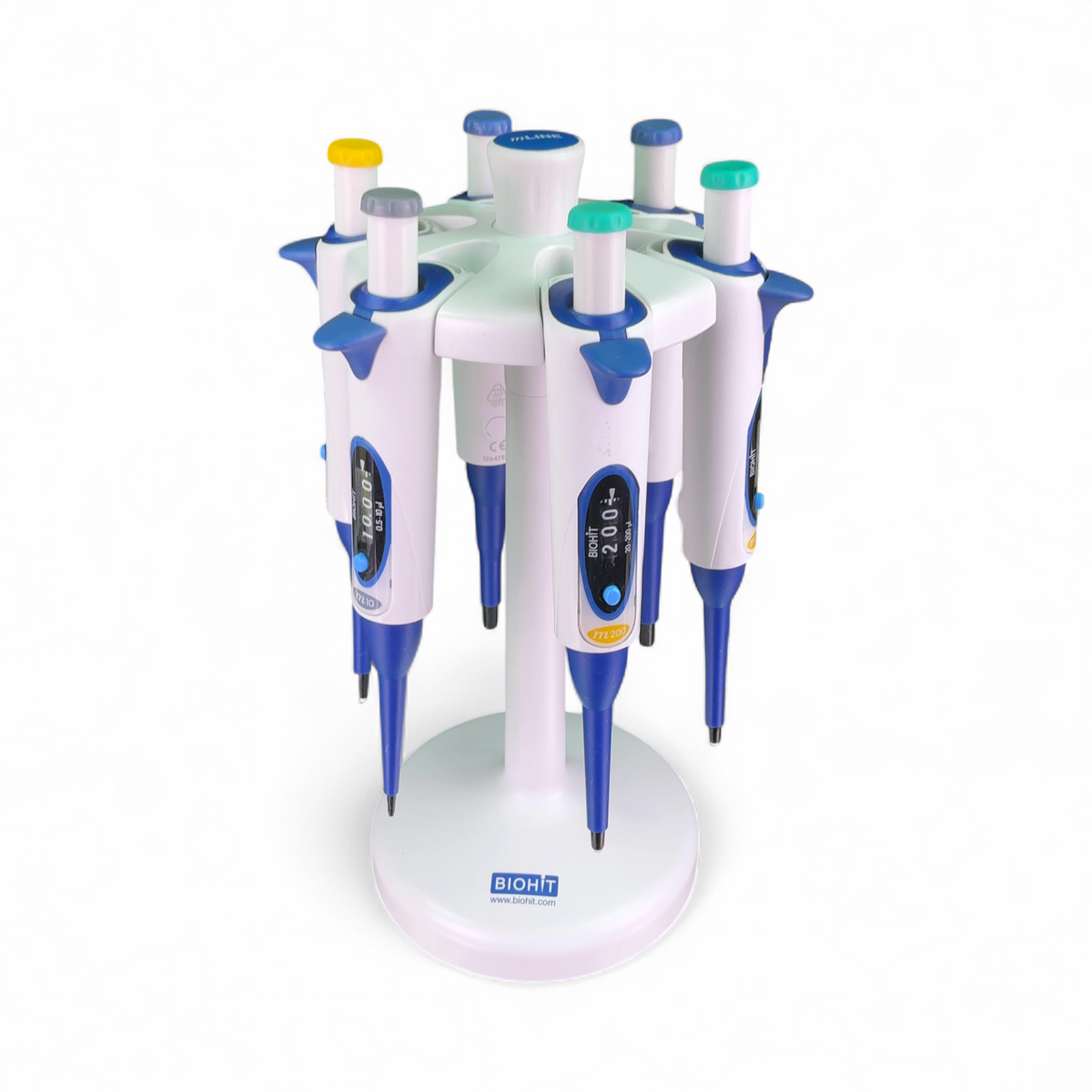 Sartorius BioHit mLine CALIBRATED Pipette Lot w Carousel; m10, m100, m200, m1000 | Ships Fast from Mr. Scientific - Image 1