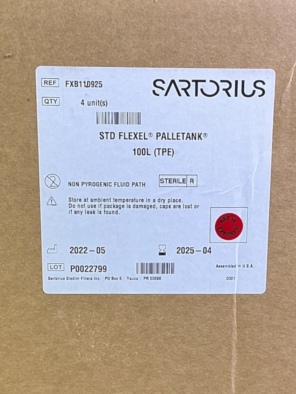 Sartorius STD Flexel Palletank 100L FXB110925 Bioprocess Container - 4x Units | Safe & Secure Shipping - Image 7