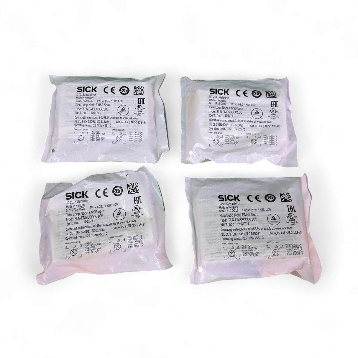 SICK EMSS Flexi Loop 5pin Node Modules - Lot of 4x FLN-EMSS0000105 (BO!) | Mr. Scientific - Image 2