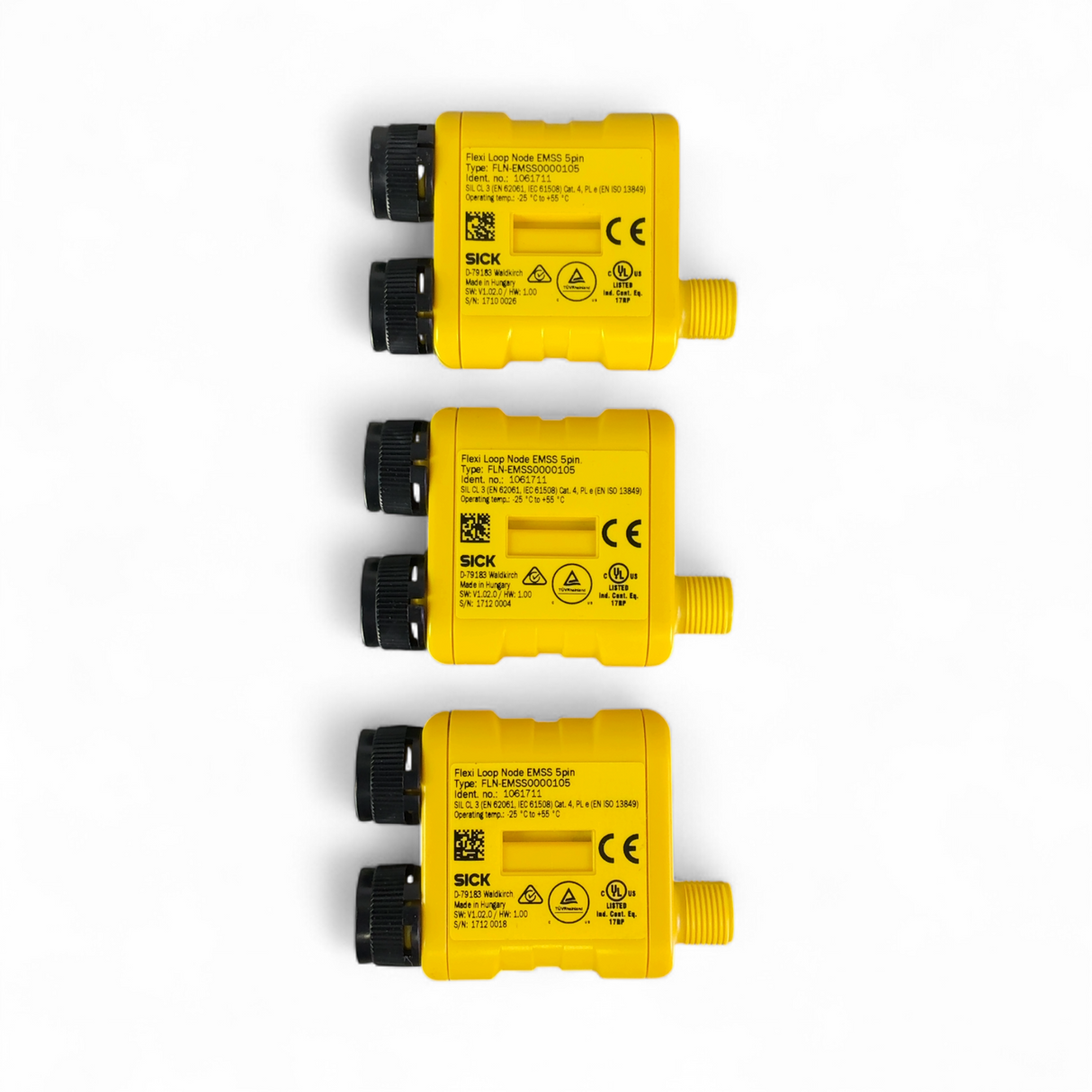 SICK FLEXI Loop Node EMSS 5pin Lot of 3 FLN-EMSS0000105 | Safe & Secure Shipping - Image 2