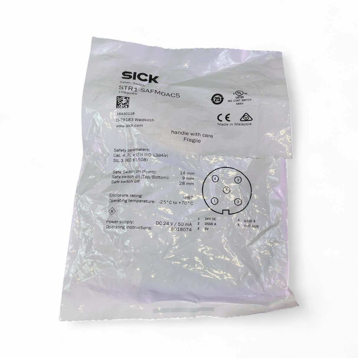 SICK RFID Non-Contact Safety Switch STR1-SAFM0AC5 Sensor & Actuator (Best Offer!) | Ships Fast from Mr. Scientific - Image 9