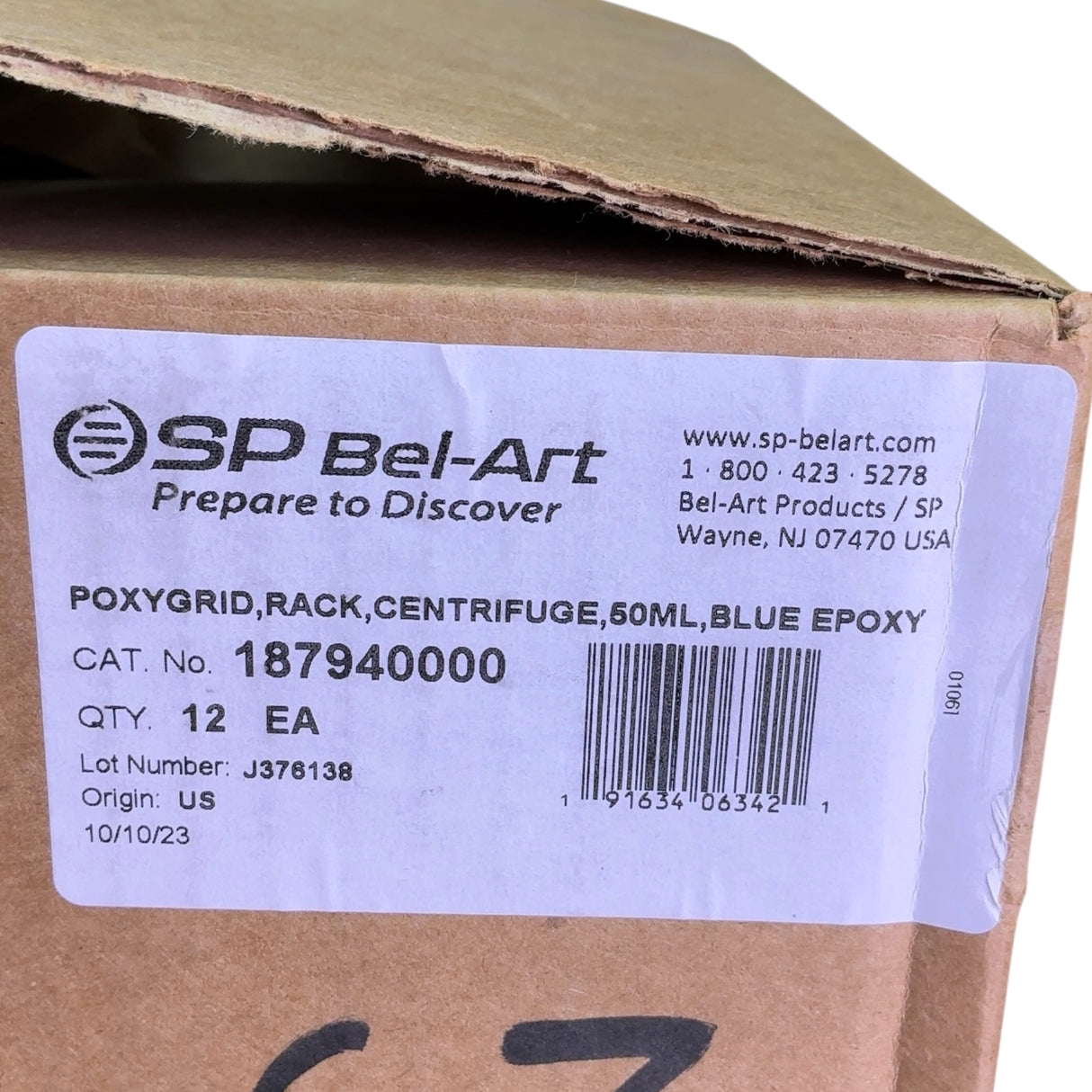 SP Bel-Art Poxygrid Centrifuge Rack for 50mL Tubes, 8 Places, Blue Epoxy 12/cs (BO!) | Mr. Scientific - Image 6