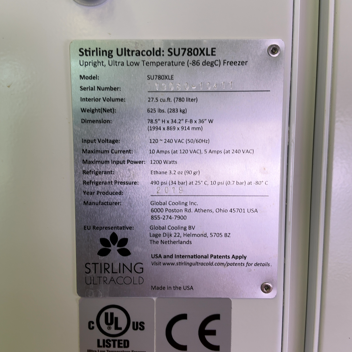 Stirling Ultracold Upright, Ultra Low Temperature (-86°C) Freezer SU780XLE | Mr. Scientific - Image 12