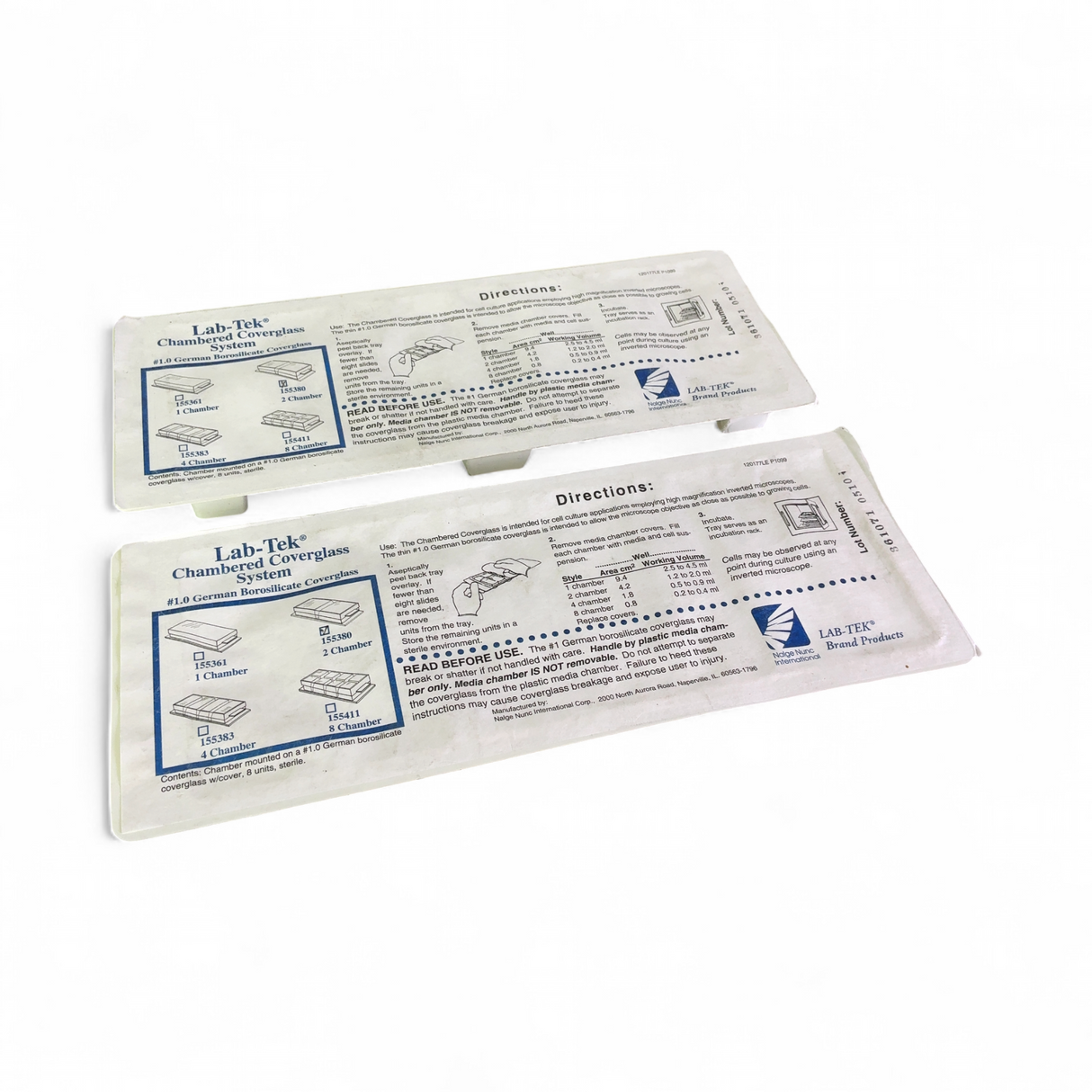 Thermo Nunc Lab-Tek 2-Chamber Coverglass System - 2x 8-Pack Units 155380 | Mr. Scientific - Image 1