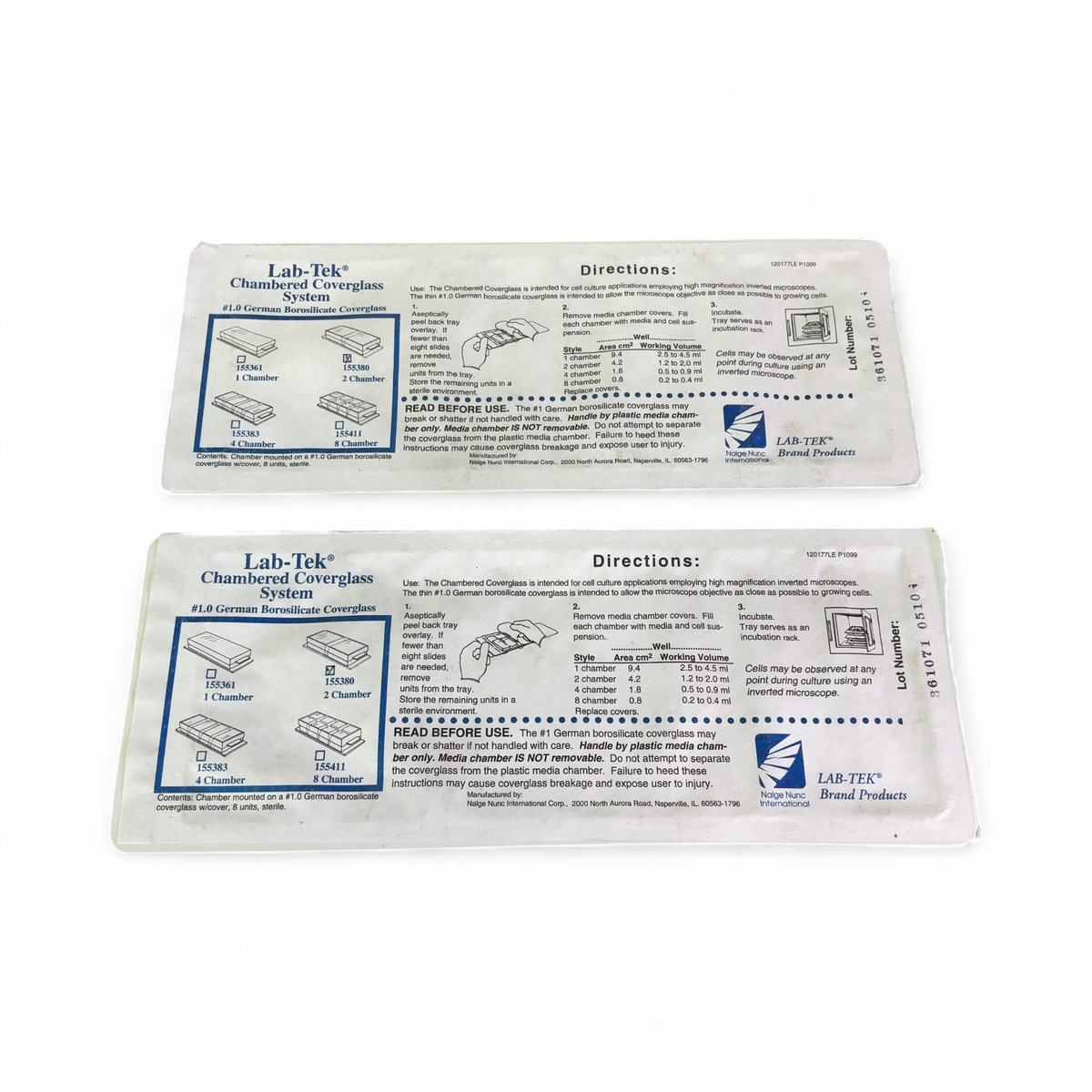 Thermo Nunc Lab-Tek 2-Chamber Coverglass System - 2x 8-Pack Units 155380 | Mr. Scientific - Image 2