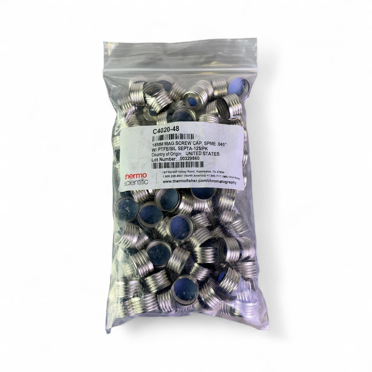 Thermo Scientific 20mL Clear Screw Top Round Bottom Vials w Mag Septa Caps C4020 - 125ct | Safe & Secure Shipping - Image 5