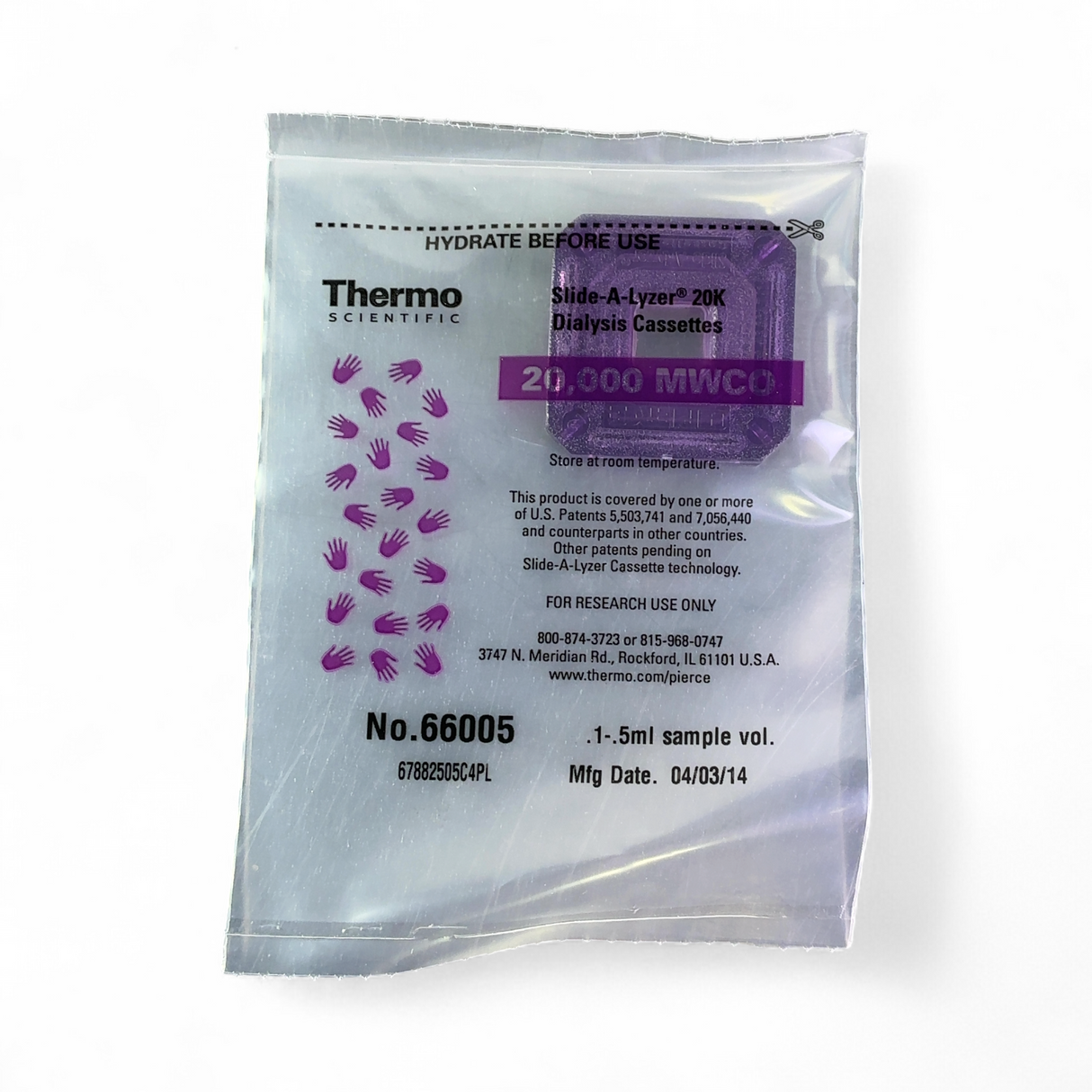 Thermo Scientific 66005 Slide-A-Lyzer Dialysis Cassette 20K MWCO Lot | Safe & Secure Shipping - Image 7