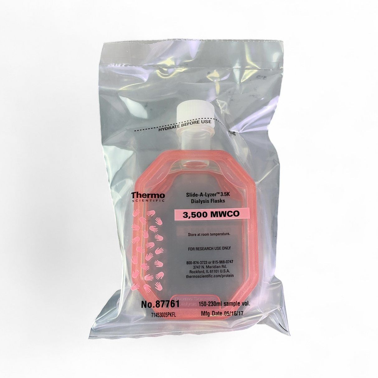 Thermo Scientific 87761 Slide-A-Lyzer Dialysis Flask Lot 3.5K MWCO 230mL | Mr. Scientific - Image 5