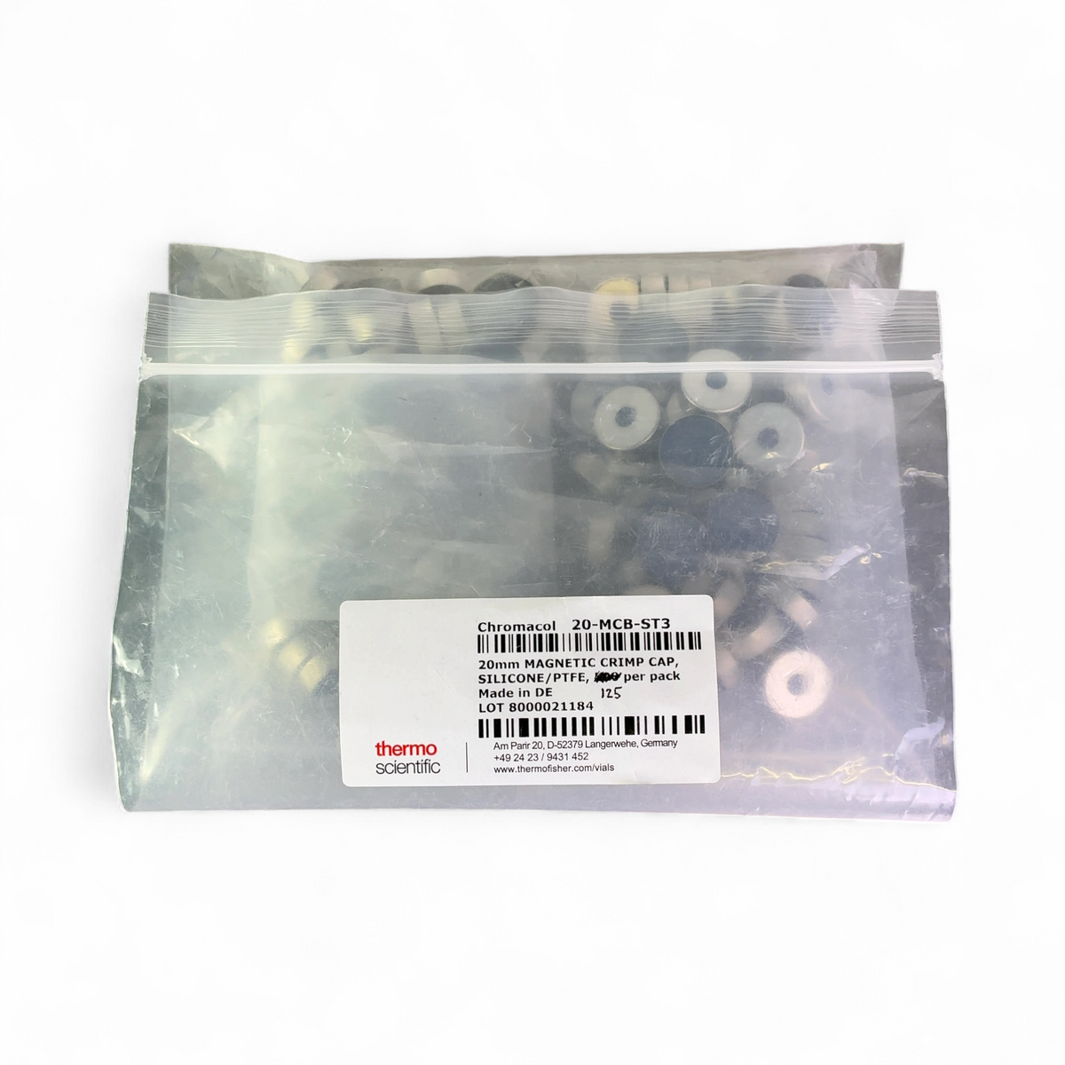 Thermo Scientific Chromacol 20-CV 20mL Clear Crimp Top Vials w 20mm Mag Septa Cap 20-MCB-ST3 | Order Direct and Save - Image 6
