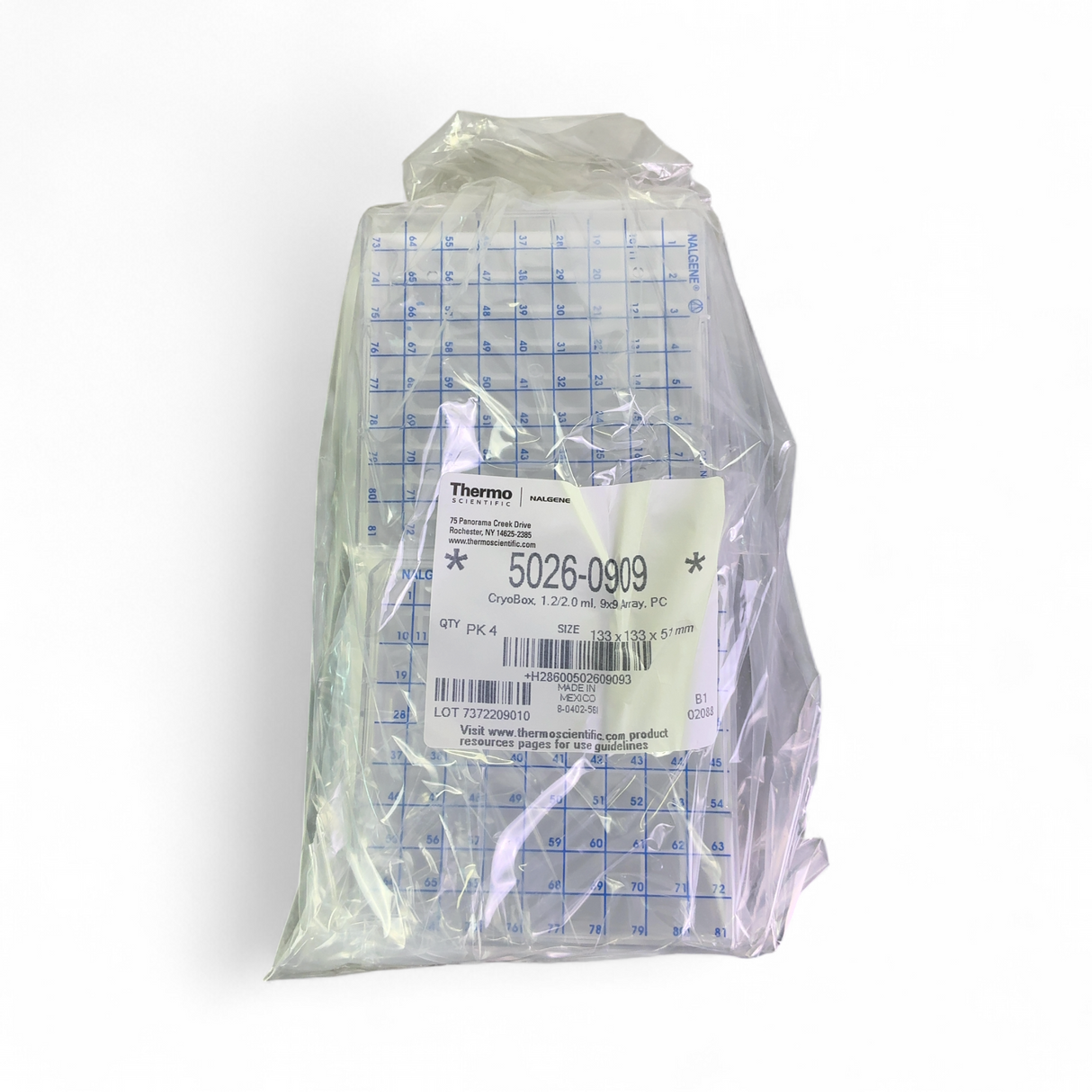 Thermo Scientific Cryobox, 1.2/2.0mL, 9x9 Array, PC 5026-0909 (24 Units) | Order Direct and Save - Image 2