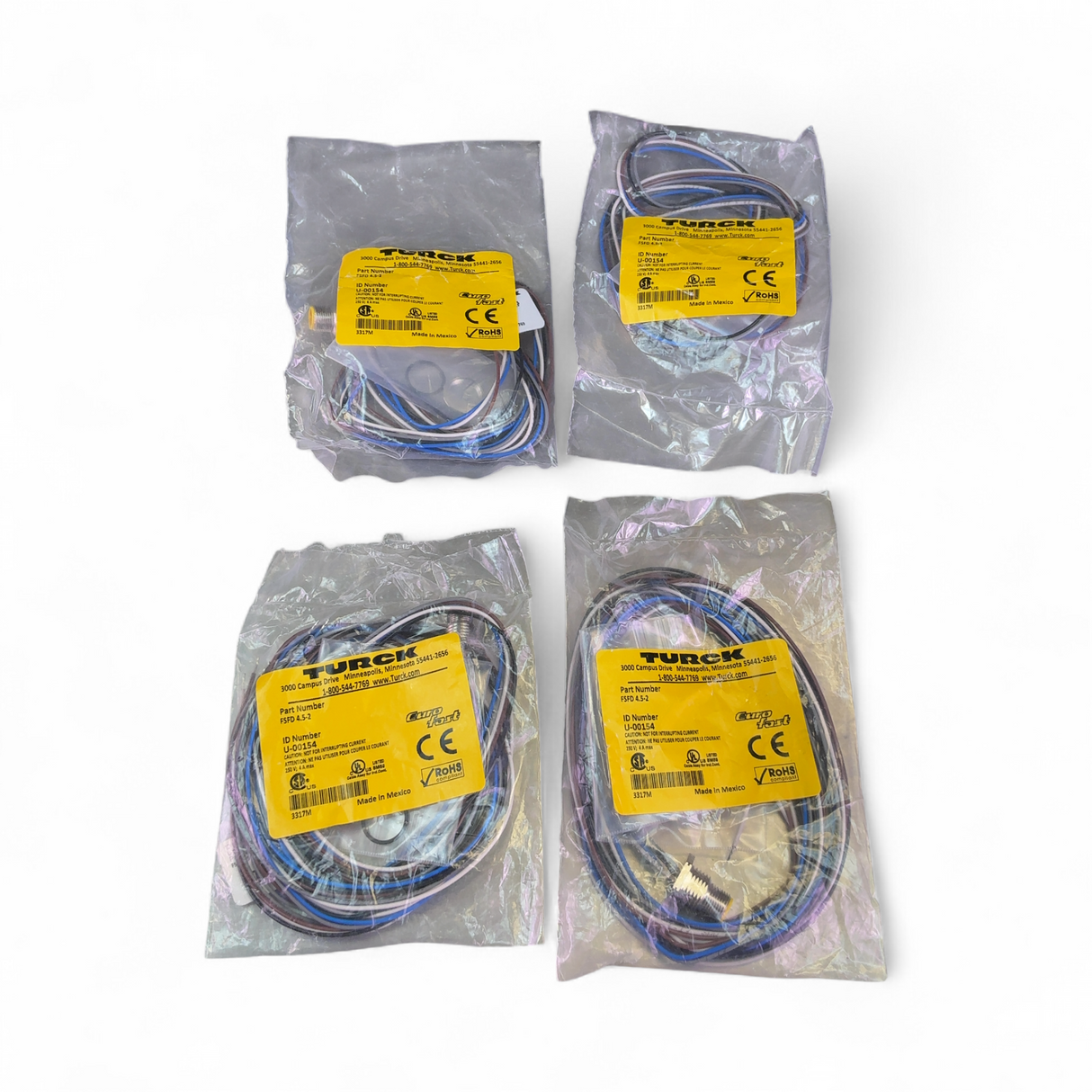 Turck EuroFast FSFD 4.5-2 Cable Assembly U-00154 - Lot of 4x (Best Offer!) | Safe & Secure Shipping - Image 2