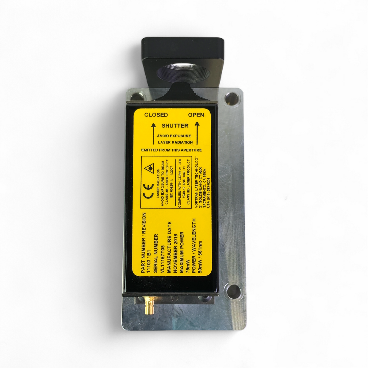 Vortran Laser Technology Stradus 561, 561nm Laser Diode Module 11103/B1 - Tested - Image 10