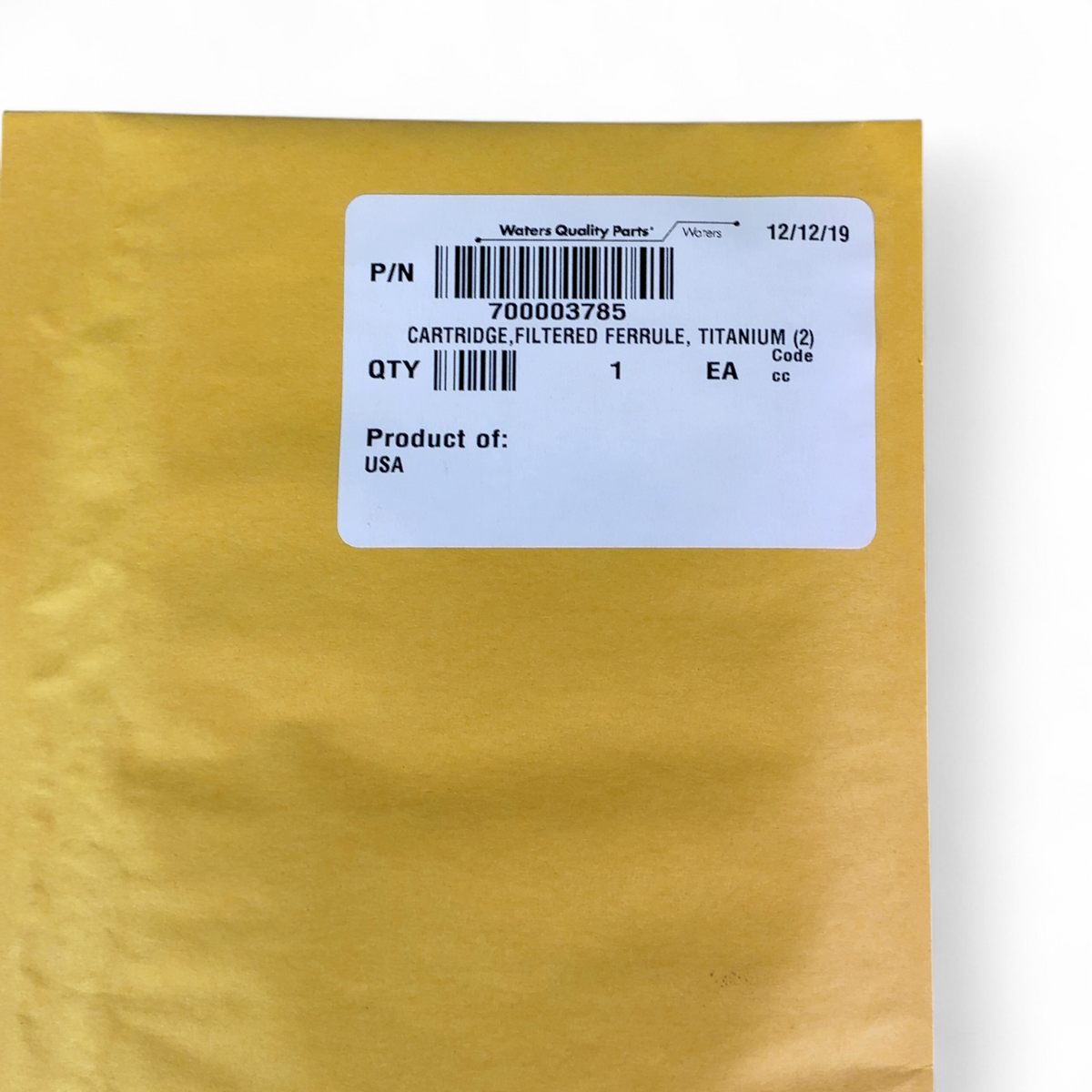 Waters Titanium Cartridge Filtered Ferrule with Lock Ring 700003785 289003474 | Order Direct and Save - Image 2