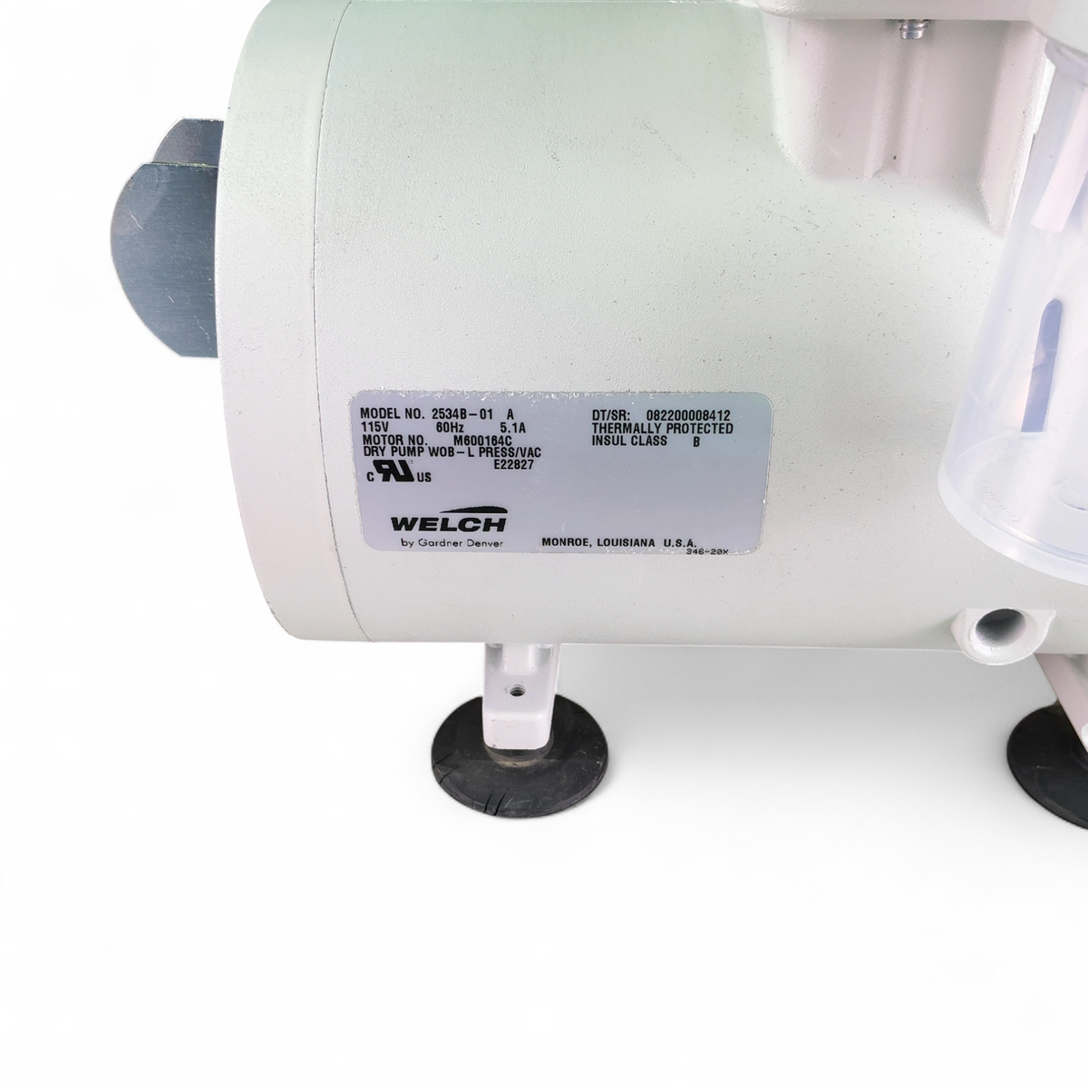 WELCH Laboratory Benchtop Dry Vacuum Pump 2534B-01 (Best Offer!) | Mr. Scientific - Image 8