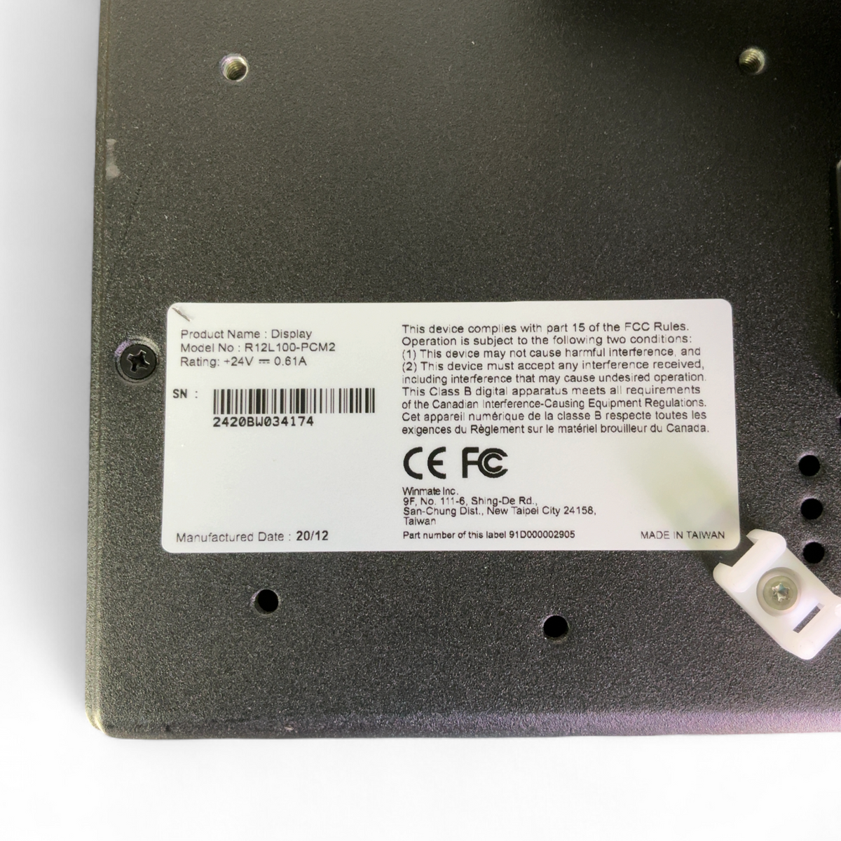 Winmate Inc. Industrial Multi-Touch 12.1” 1024 x 768 Res Chassis Display R12L100-PCM2 | Order Direct and Save - Image 13