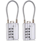 SEPOX 4-Digit Combination Cable Lock – 4-Pack Travel Luggage Locks (New)