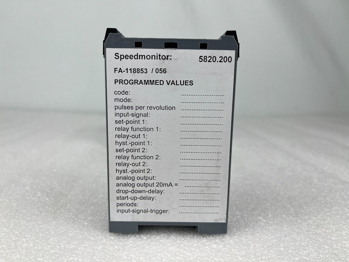 Rheintacho 5820.200 CRRA Speed Monitor 18–36VDC (Powers On)