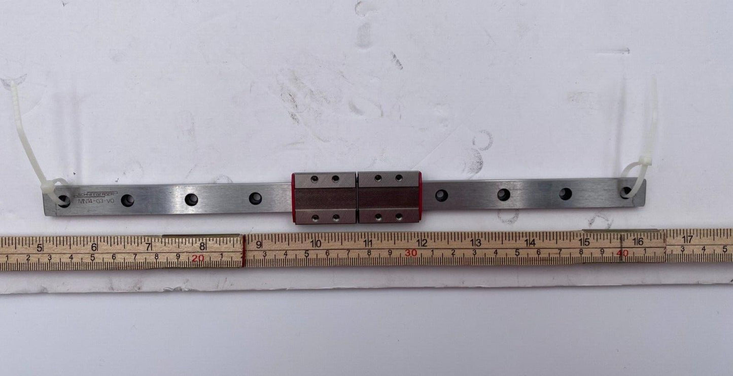 Schneeberger MN14-G3-V0 Linear Rail with Two MNN-14-G1 Carriages