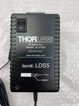 Thorlabs LDS5 - 5 VDC Regulated Power Supply, 2.5 mm Phono Plug, 120 VAC
