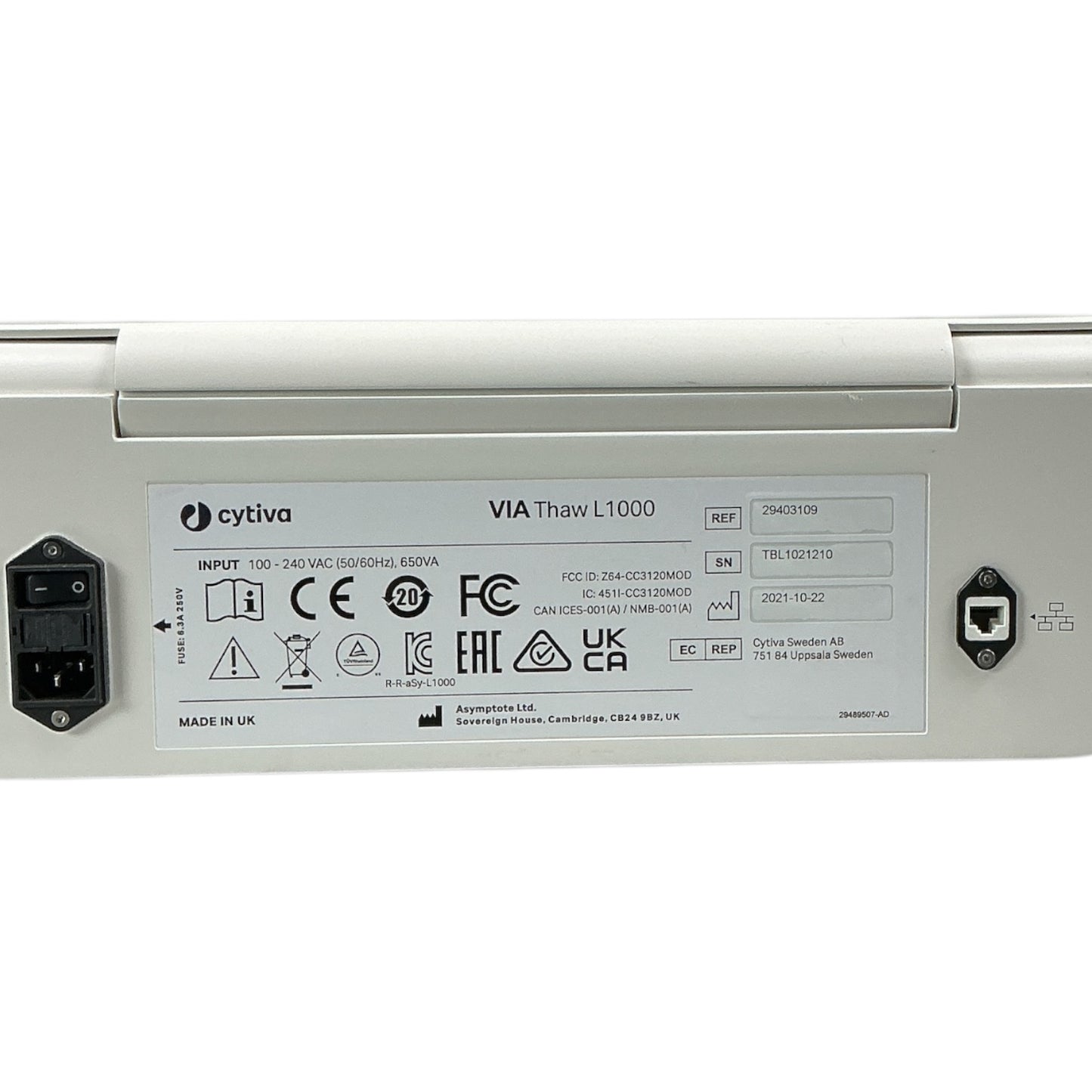 Cytiva VIA Thaw L1000 Cell Therapy Bag Thawing System