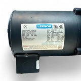 Refurbished Leeson 1/2 HP Electric Motor 103838 with Fan Blade and Accessories