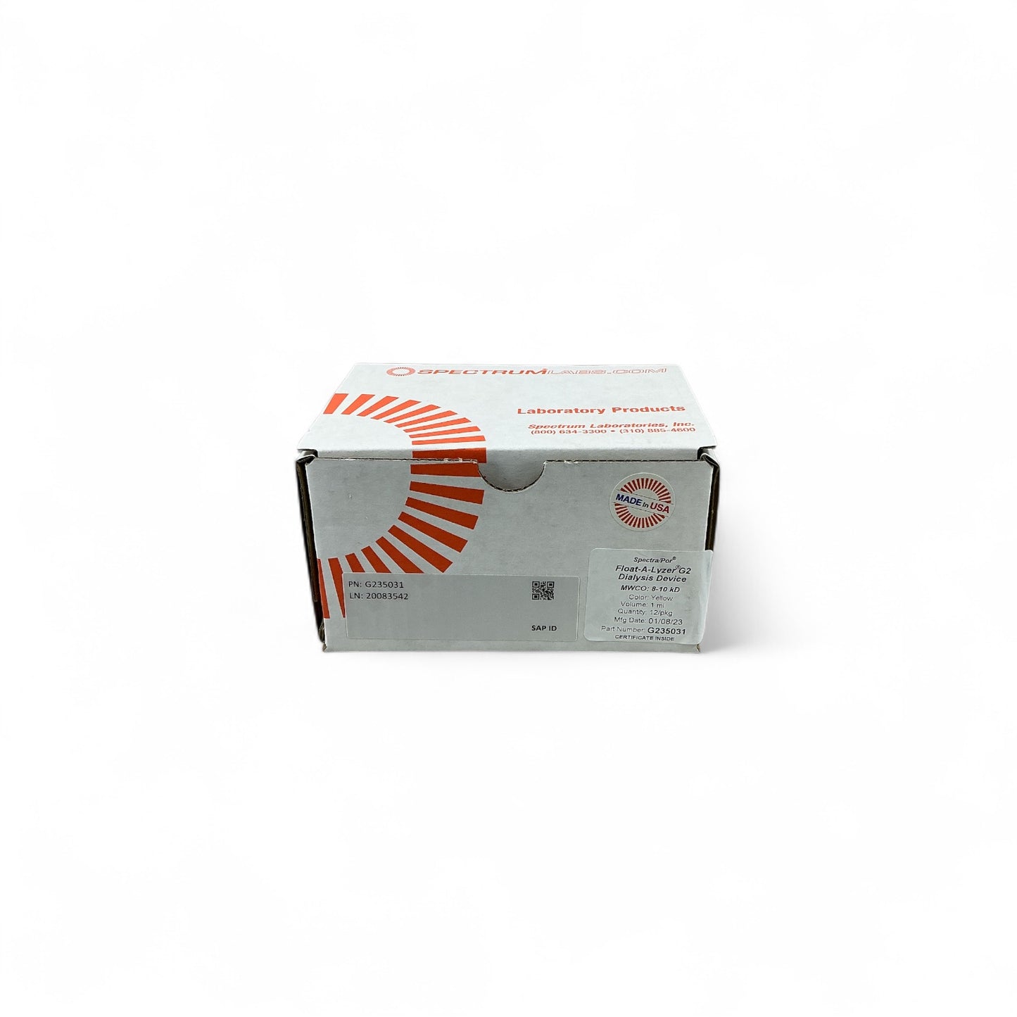Spectrum Labs Float-A-Lyzer G2 G23031 Dialysis Device - New