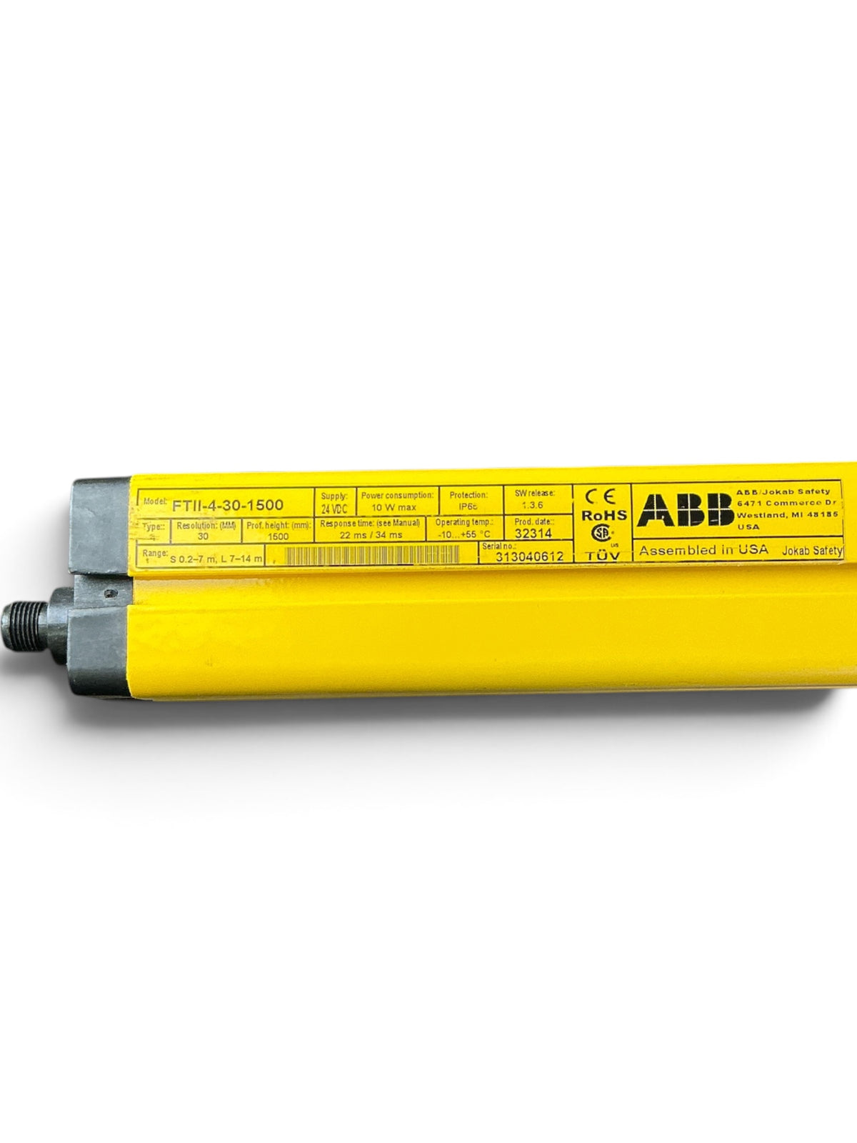 ABB Safety Light Curtain Transmitter FTTI-4-30-1500 (Best Offer!) | Safe & Secure Shipping - Image 3