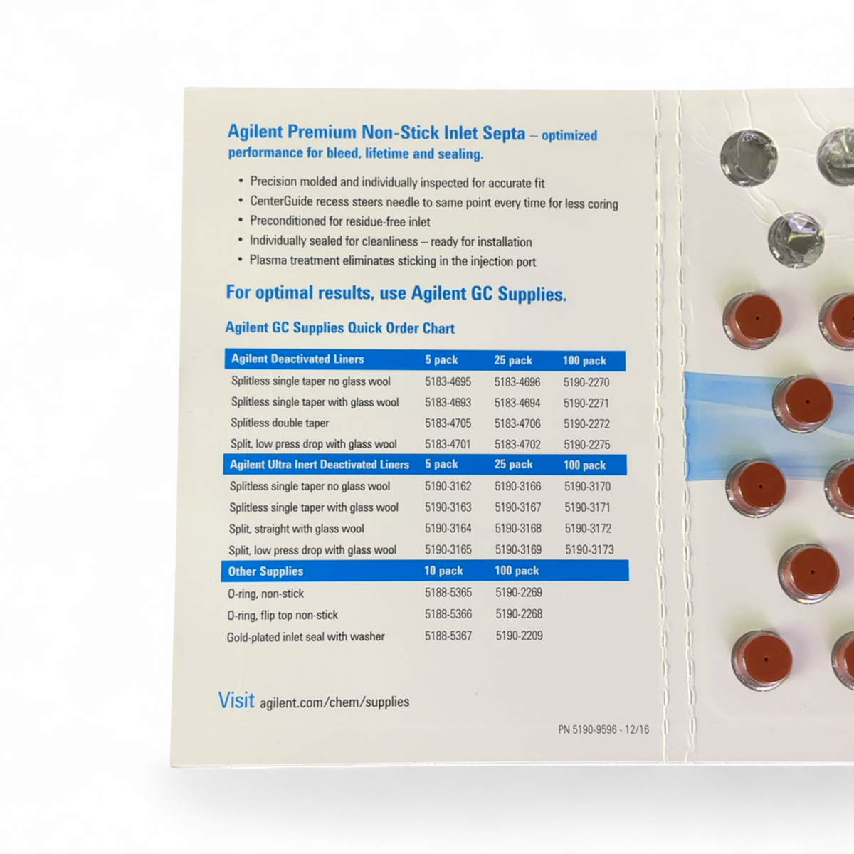 Agilent HPLC Premium 11mm Inlet Septa - Bleed/Temp Optimized 6183-4757 | Order Direct and Save - Image 4